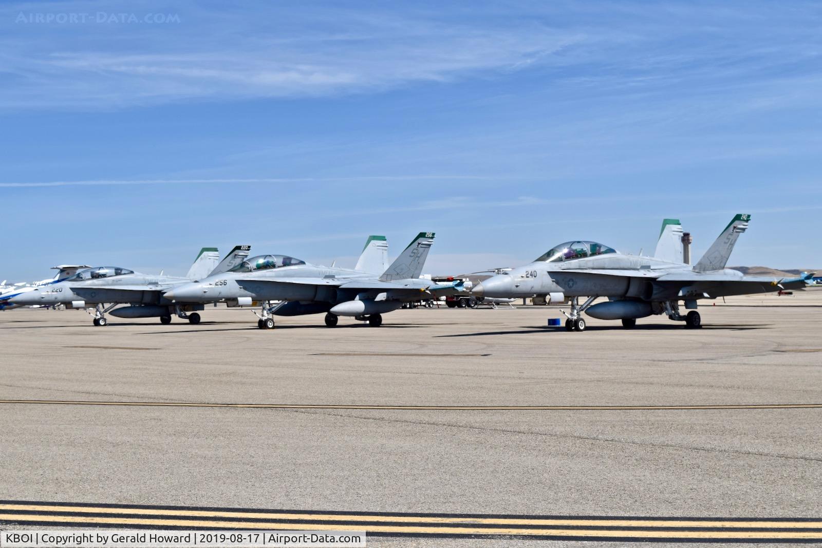 Boise Air Terminal/gowen Fld Airport (BOI) - Three F/A-18D fighters from VMFAT-101 