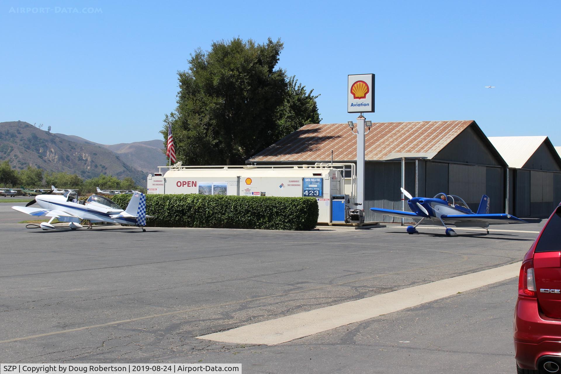 Santa Paula Airport (SZP) - Santa Paula SHELL 100LL Self-Serve Fuel Dock, two pumps, no price change