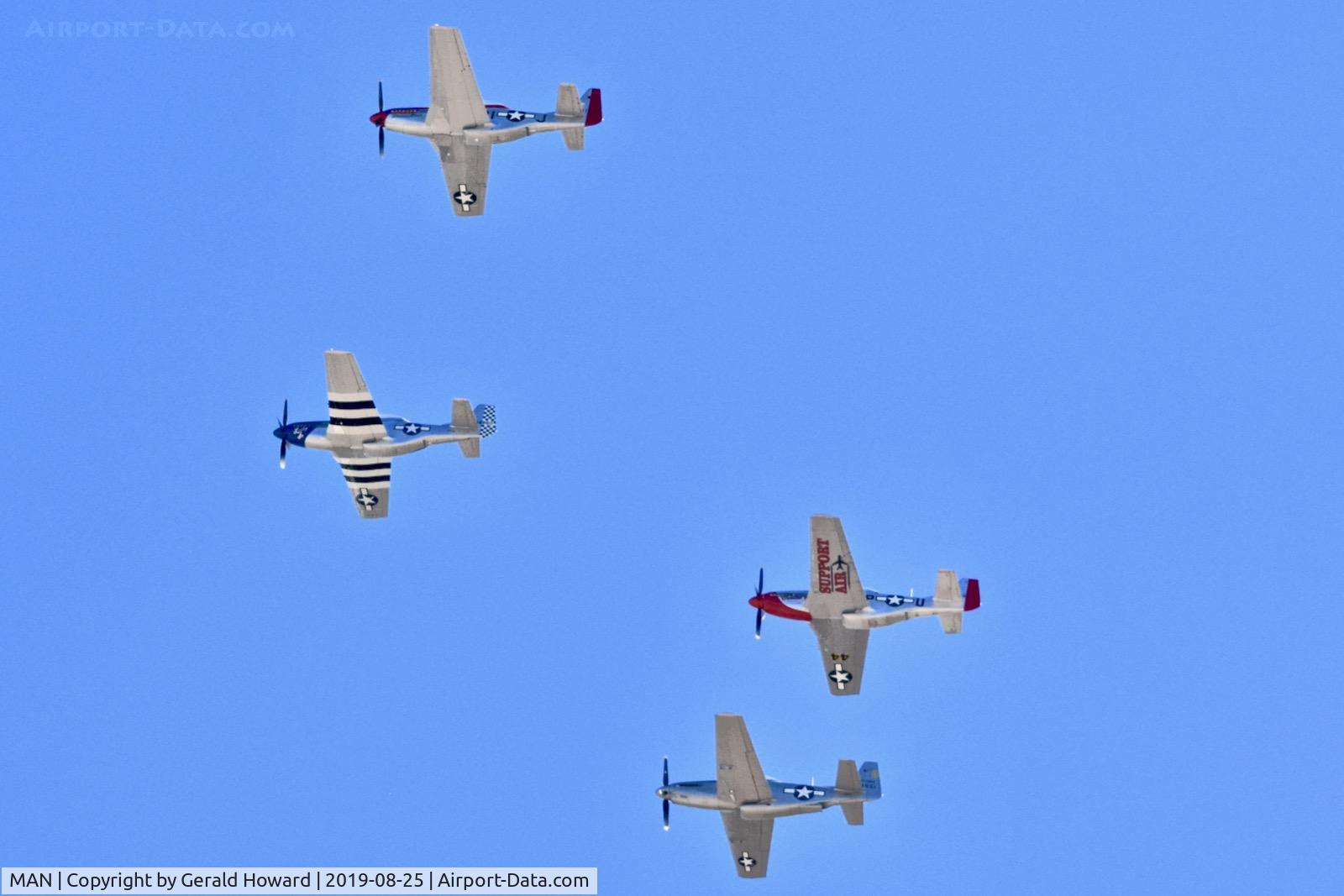Nampa Municipal Airport (MAN) - P-51 fly over during airshow.
