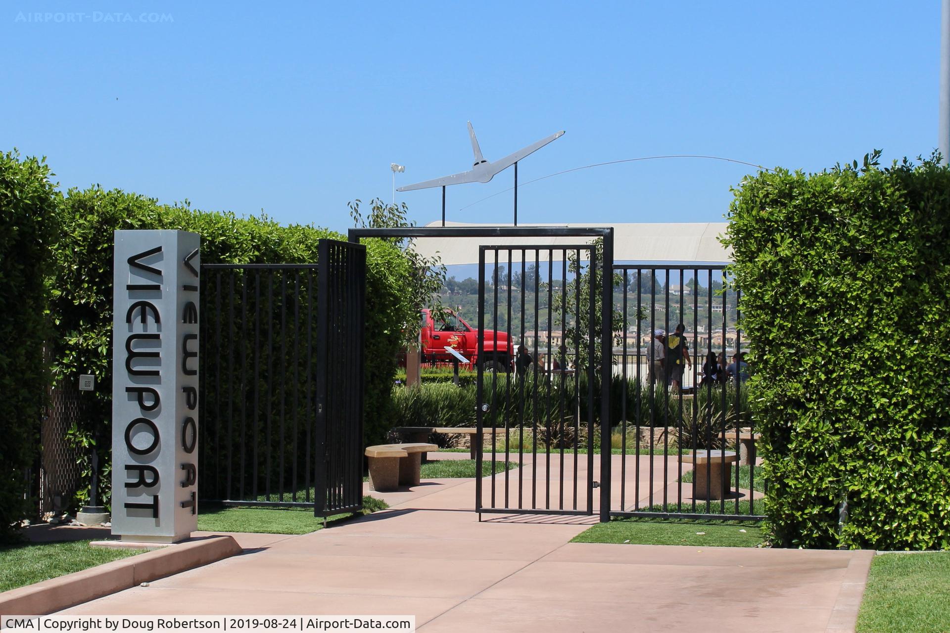 Camarillo Airport (CMA) - Changed signage for identical entrance to the Airport's VIEWPORT PARK, Why? Unknown.