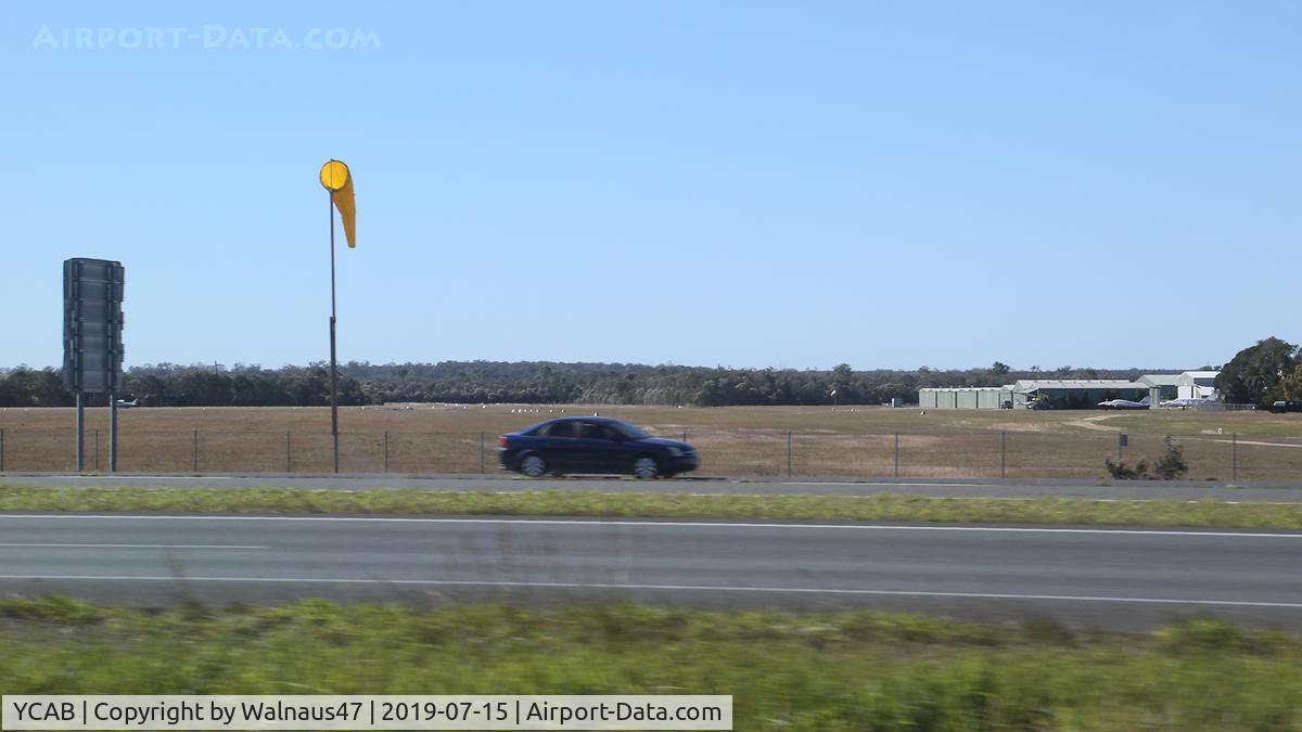 YCAB Airport - Caboolture Airport YCAB viewed from Bruce Highway on 15Jul2019.