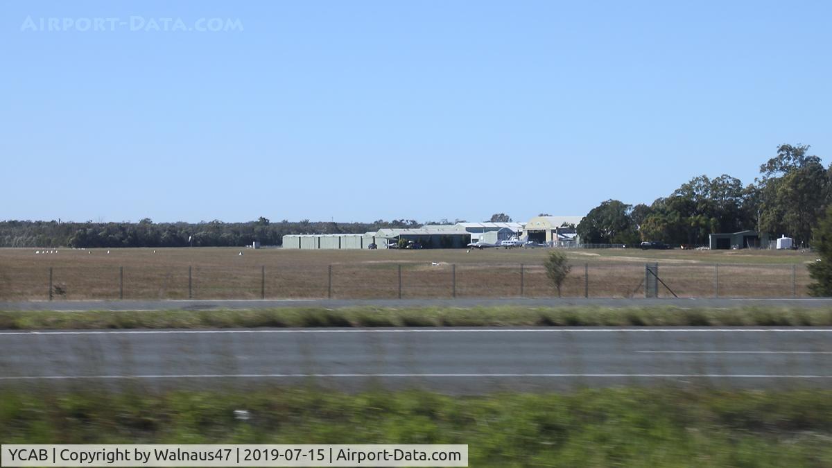 YCAB Airport - Caboolture Airport YCAB viewed from Bruce Highway on 15Jul2019.