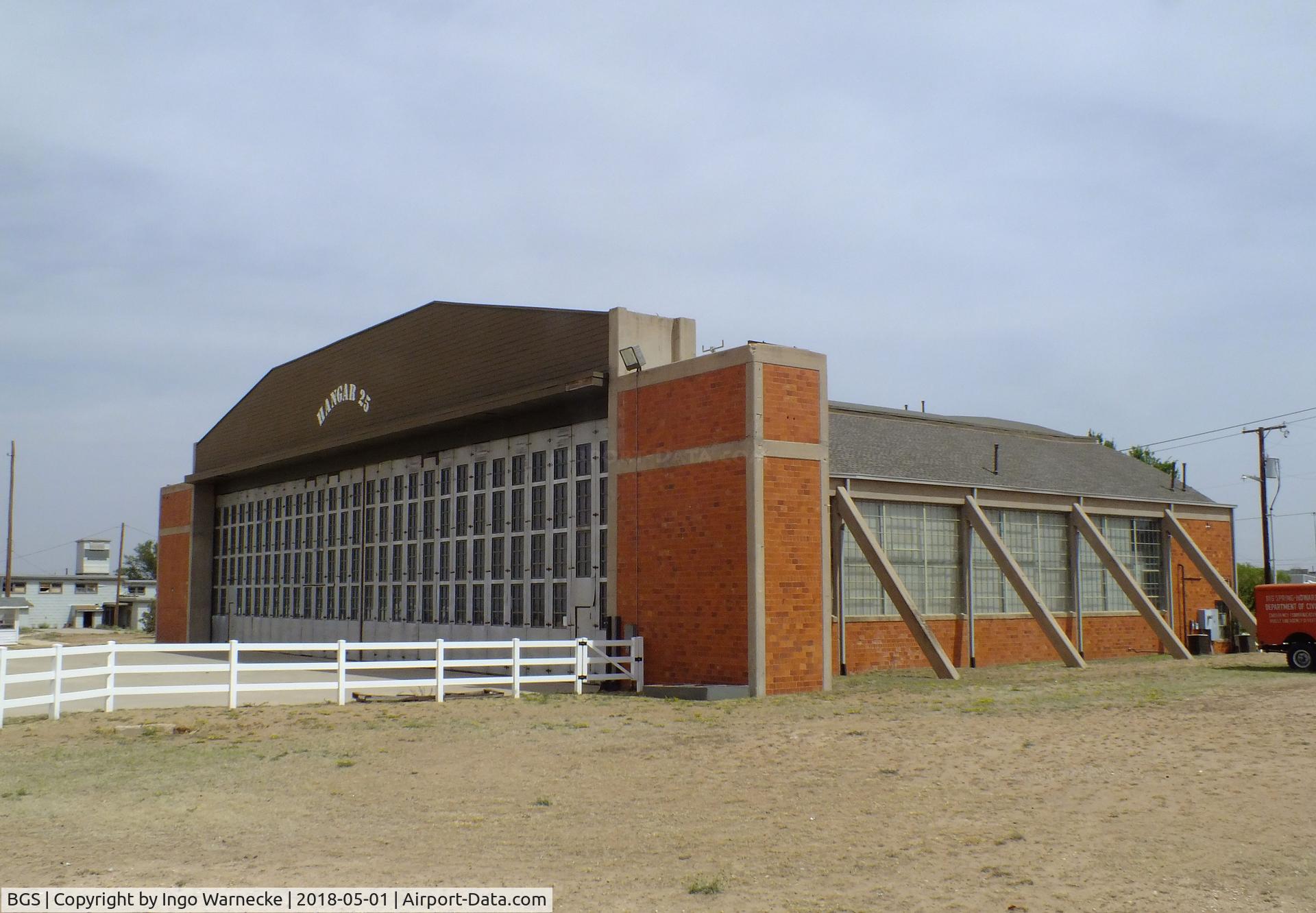 Webb Air Force Base Airport, Big Spring, Texas United States (BGS) - old hangar of the former Webb AFB, now home of the Hangar 25 Air Museum at Big Spring McMahon-Wrinkle Airport, Big Spring TX