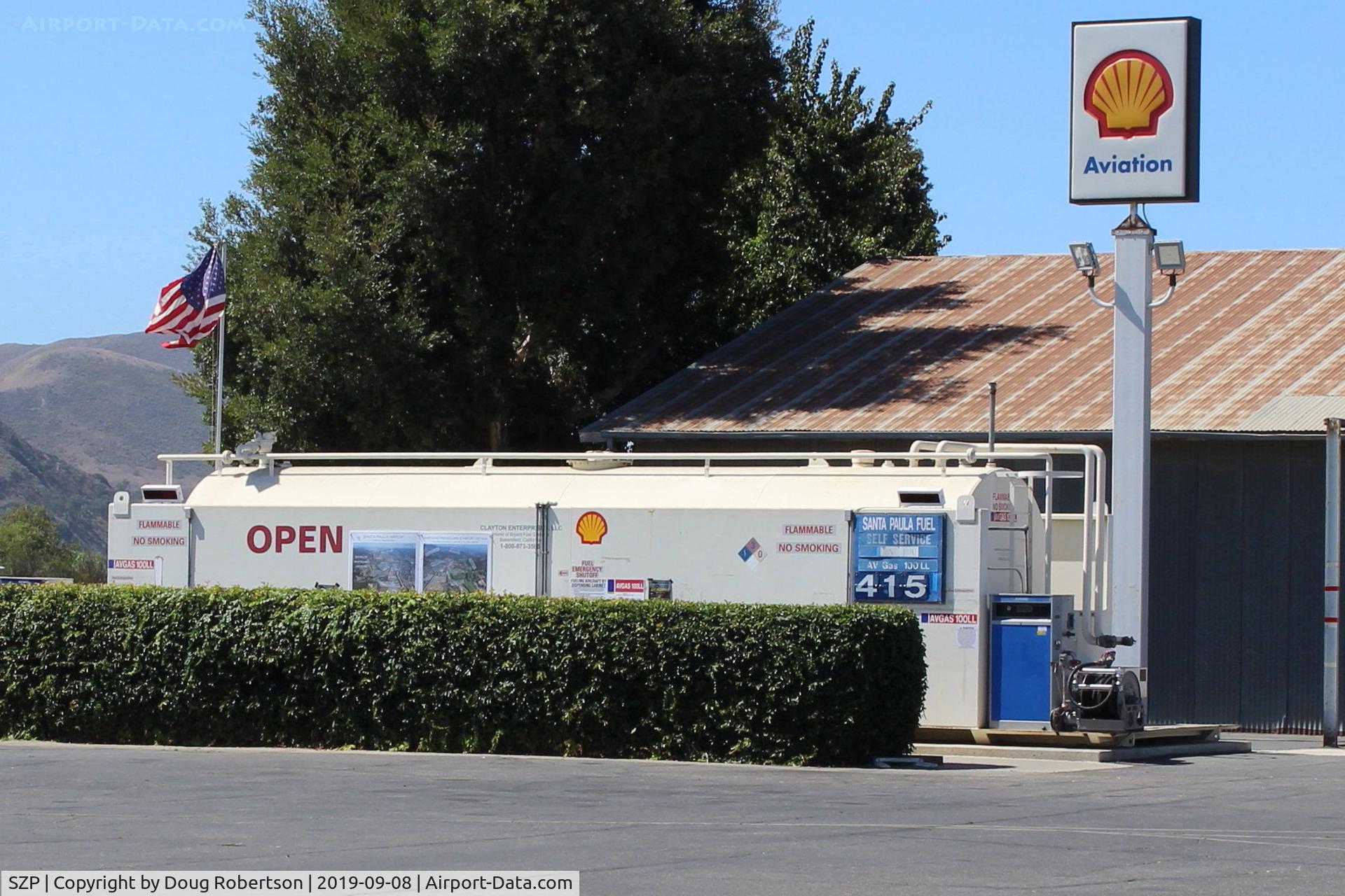 Santa Paula Airport (SZP) - Santa Paula SHELL 100LL Fuel Dock, no price change