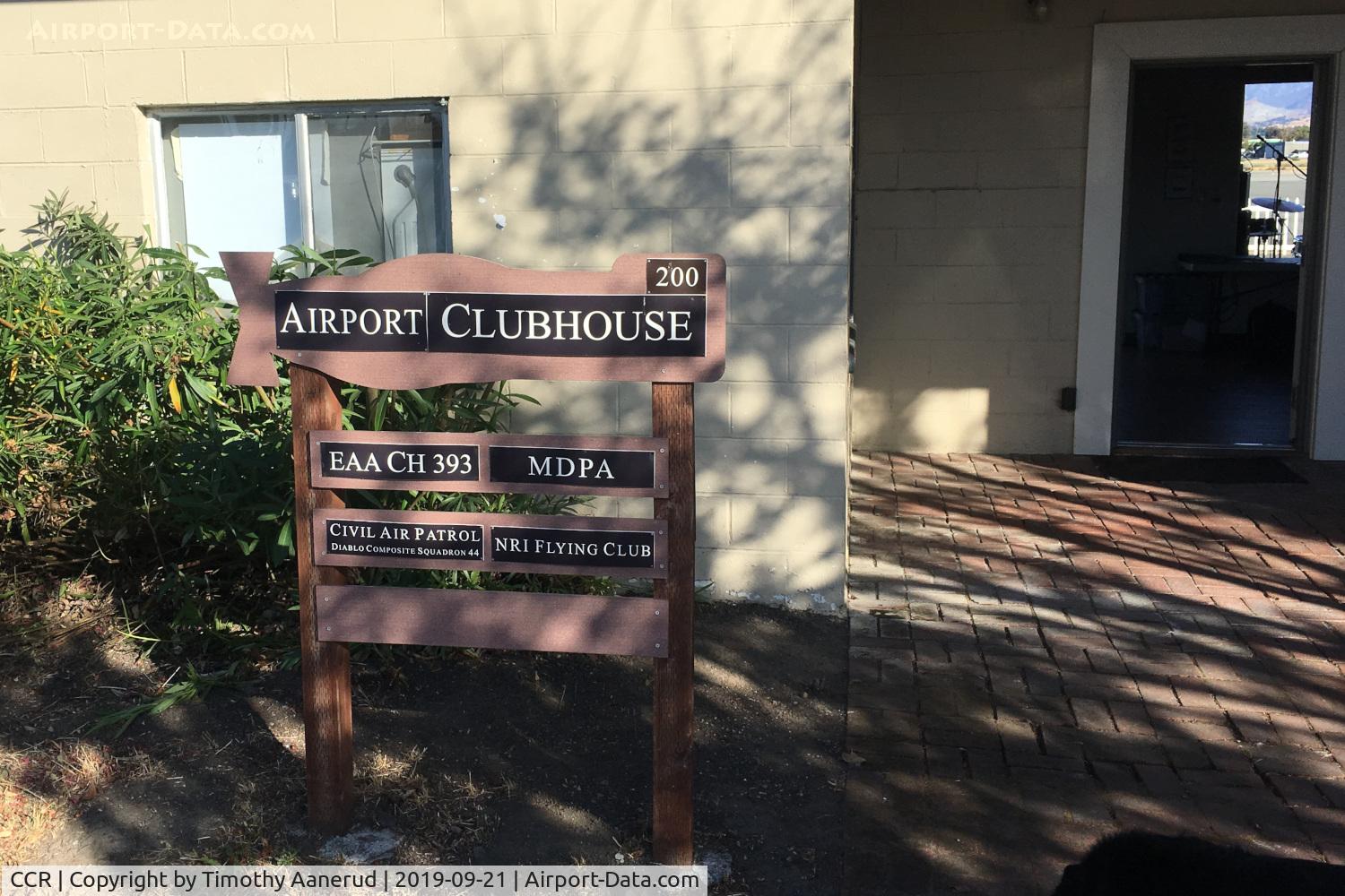 Buchanan Field Airport (CCR) - A meeting place for pilot groups at the west side of the airport.