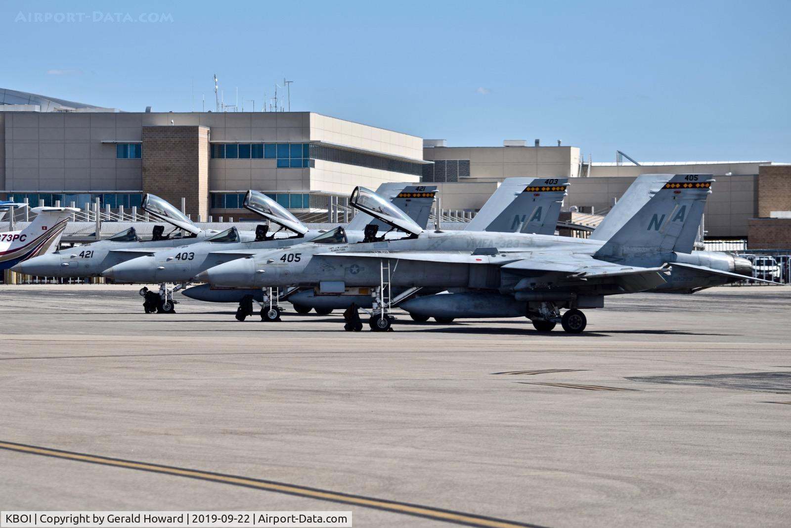 Boise Air Terminal/gowen Fld Airport (BOI) - Three F/A-18C aircraft from FMFA-323 