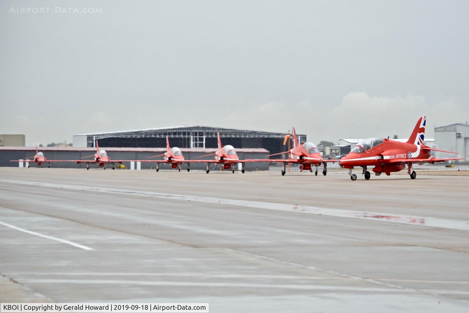 Boise Air Terminal/gowen Fld Airport (BOI) - Taxiing to parking.