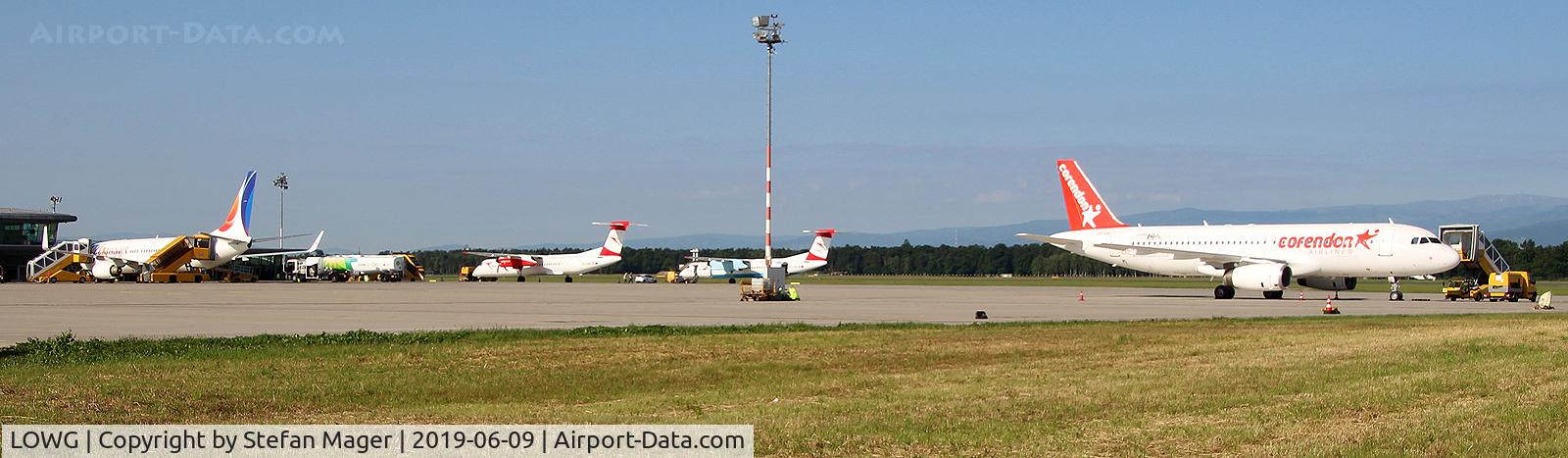 Graz Airport, Graz Austria (LOWG) - A busy Sunday morning