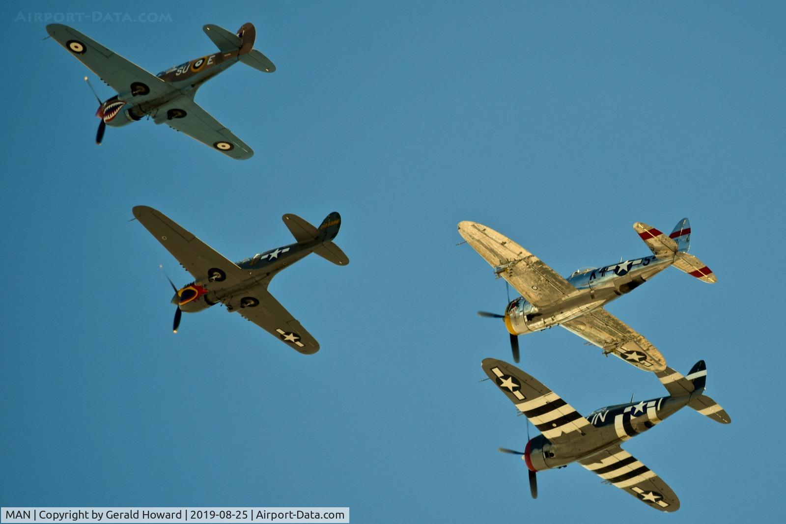 Nampa Municipal Airport (MAN) - P-40s & P-47s over fly MAN during airshow.