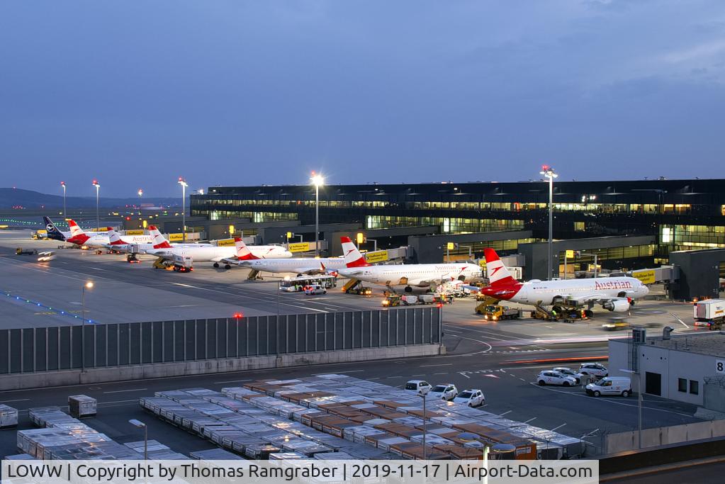 Vienna International Airport, Vienna Austria (LOWW) - LOWW airport overview - north side of T3