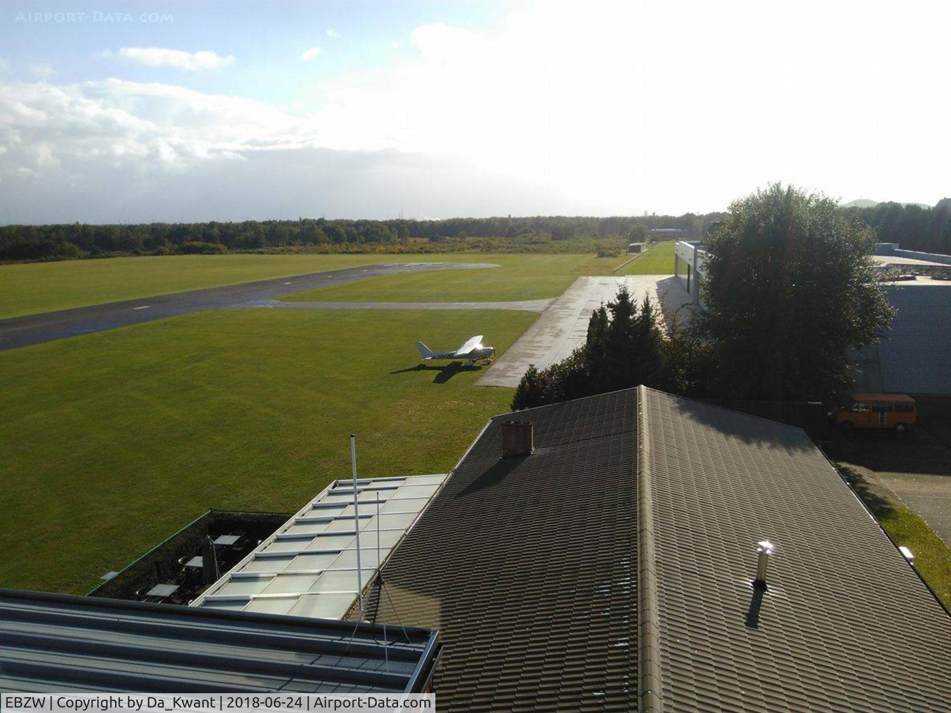 Zwartberg Airport, Genk Belgium (EBZW) - The view from the tower