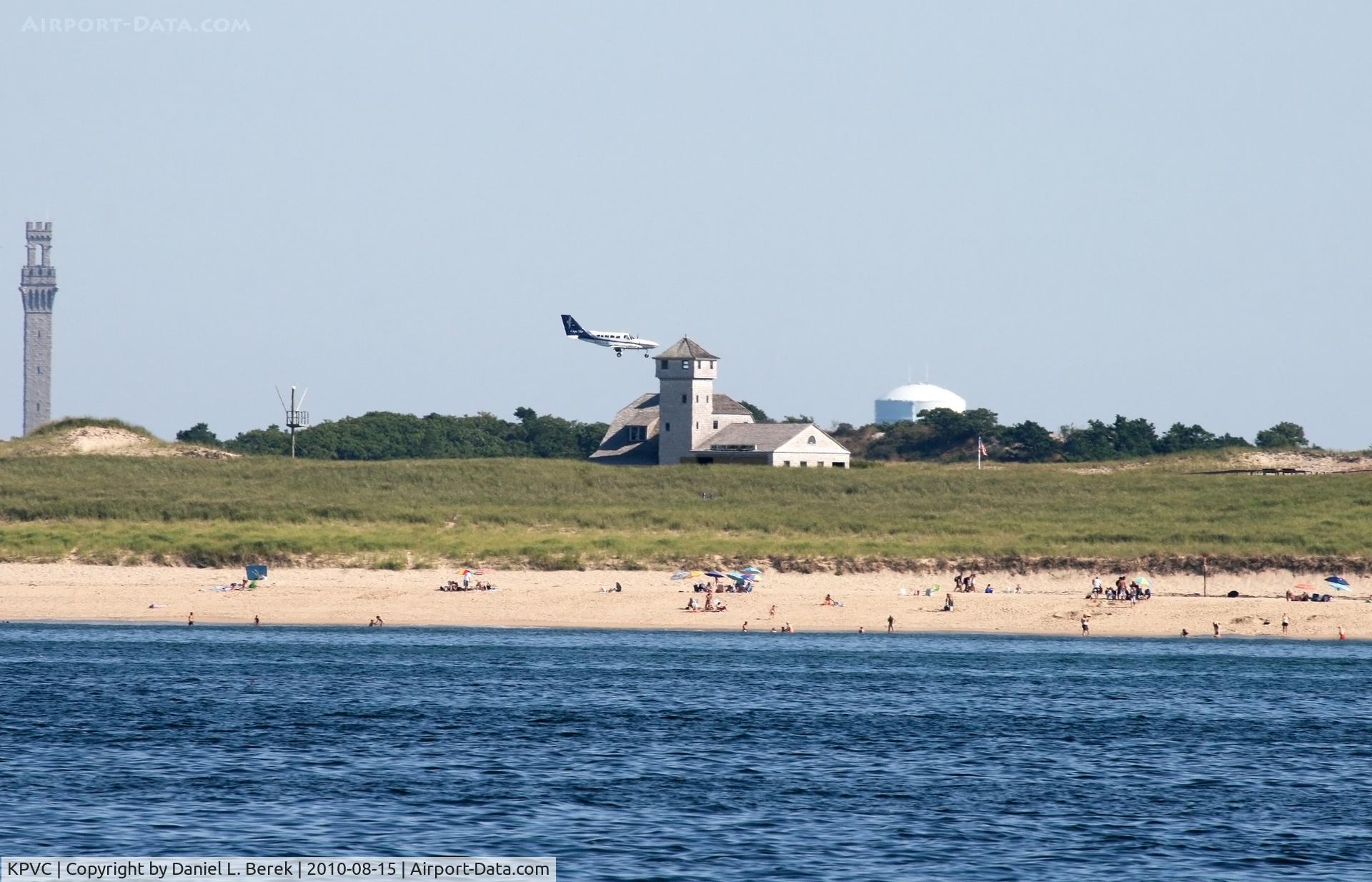 Provincetown Municipal Airport (PVC) - This picturesque airport is right near the water, as seen from a whale tour boat.