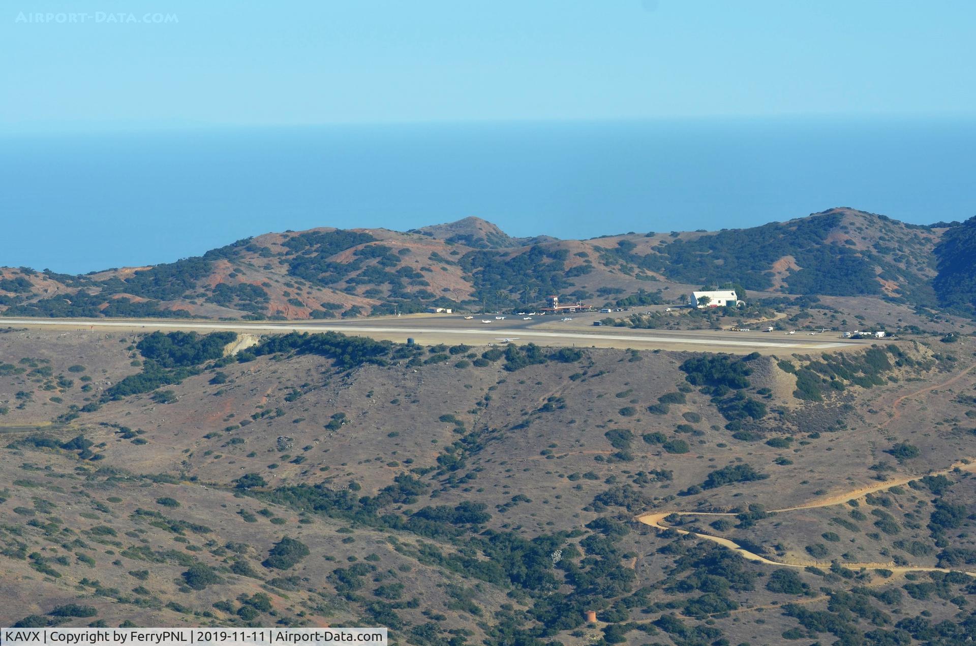 Catalina Airport (AVX) - View after departure of Avalon Airport KAVX. It is called Airport in the sky as it is located on top of the mountain on the island of Catalina, Ca. 