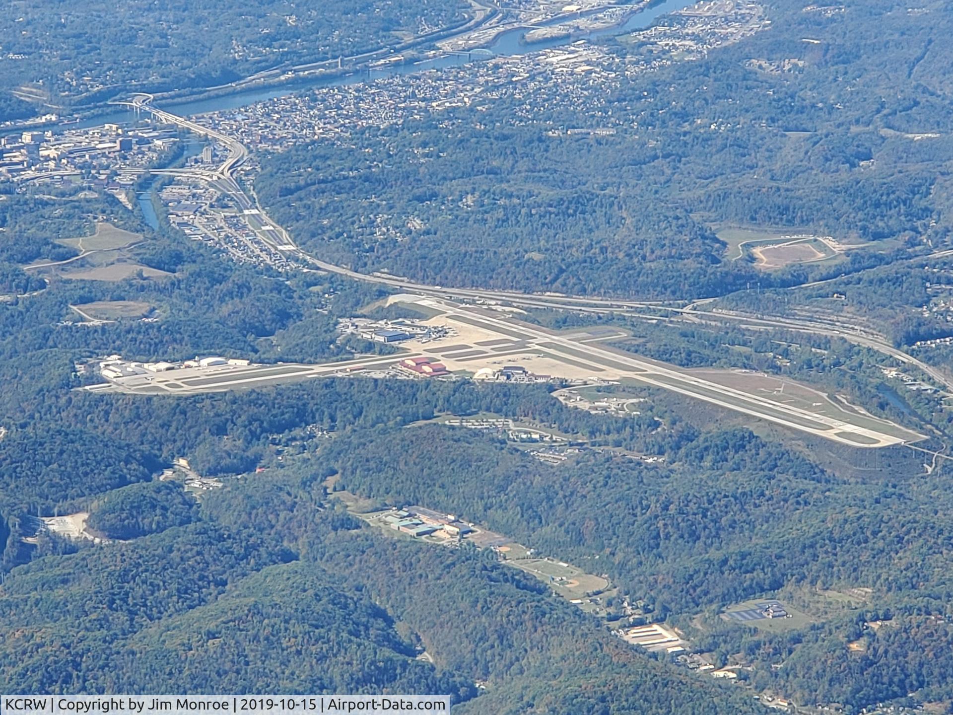 Yeager Airport (CRW) - From 8,000 feet MSL on a trip to Ann Arbor, Michigan