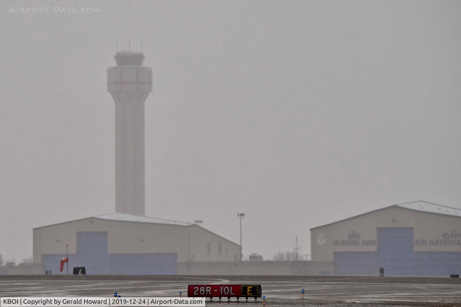 Boise Air Terminal/gowen Fld Airport (BOI) - Snow starting to close in.
