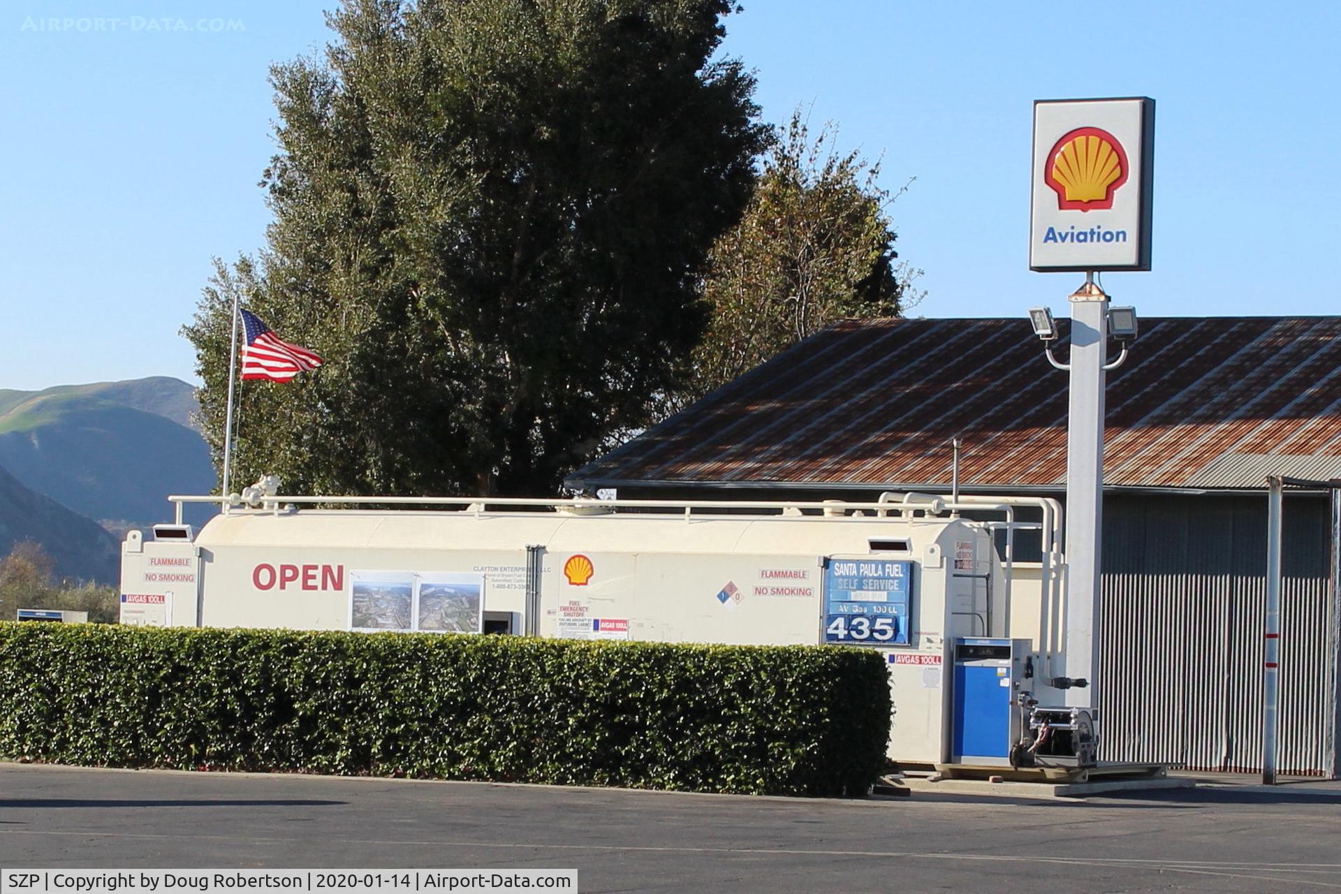 Santa Paula Airport (SZP) - Santa Paula  Airport SHELL 100LL FUEL DOCK, No price change