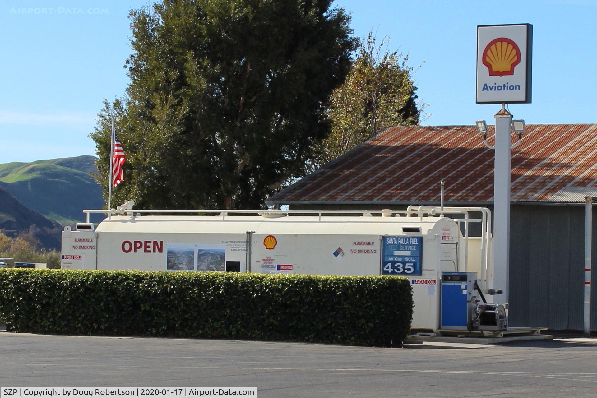 Santa Paula Airport (SZP) - Santa Paula Airport SHELL 100LL fuel dock, no price change 