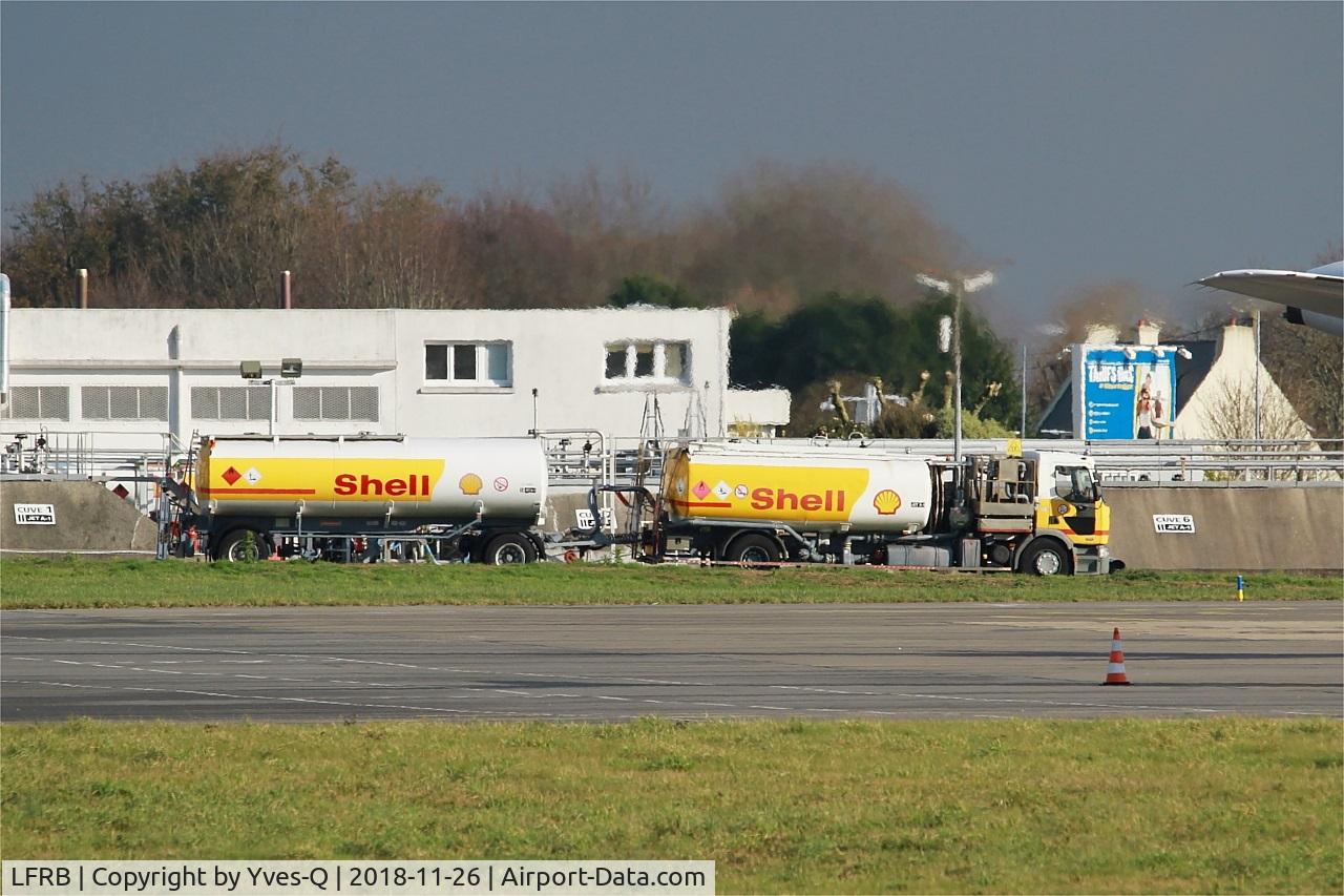 Brest Bretagne Airport, Brest France (LFRB) - Refueling trucks station, Brest-Bretagne airport (LFRB-BES)