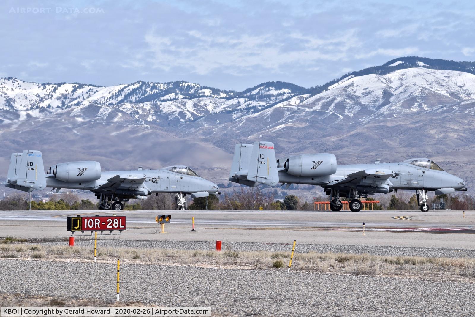 Boise Air Terminal/gowen Fld Airport (BOI) - On 10R ready for take off. 190th Fighter Sq., Idaho ANG.