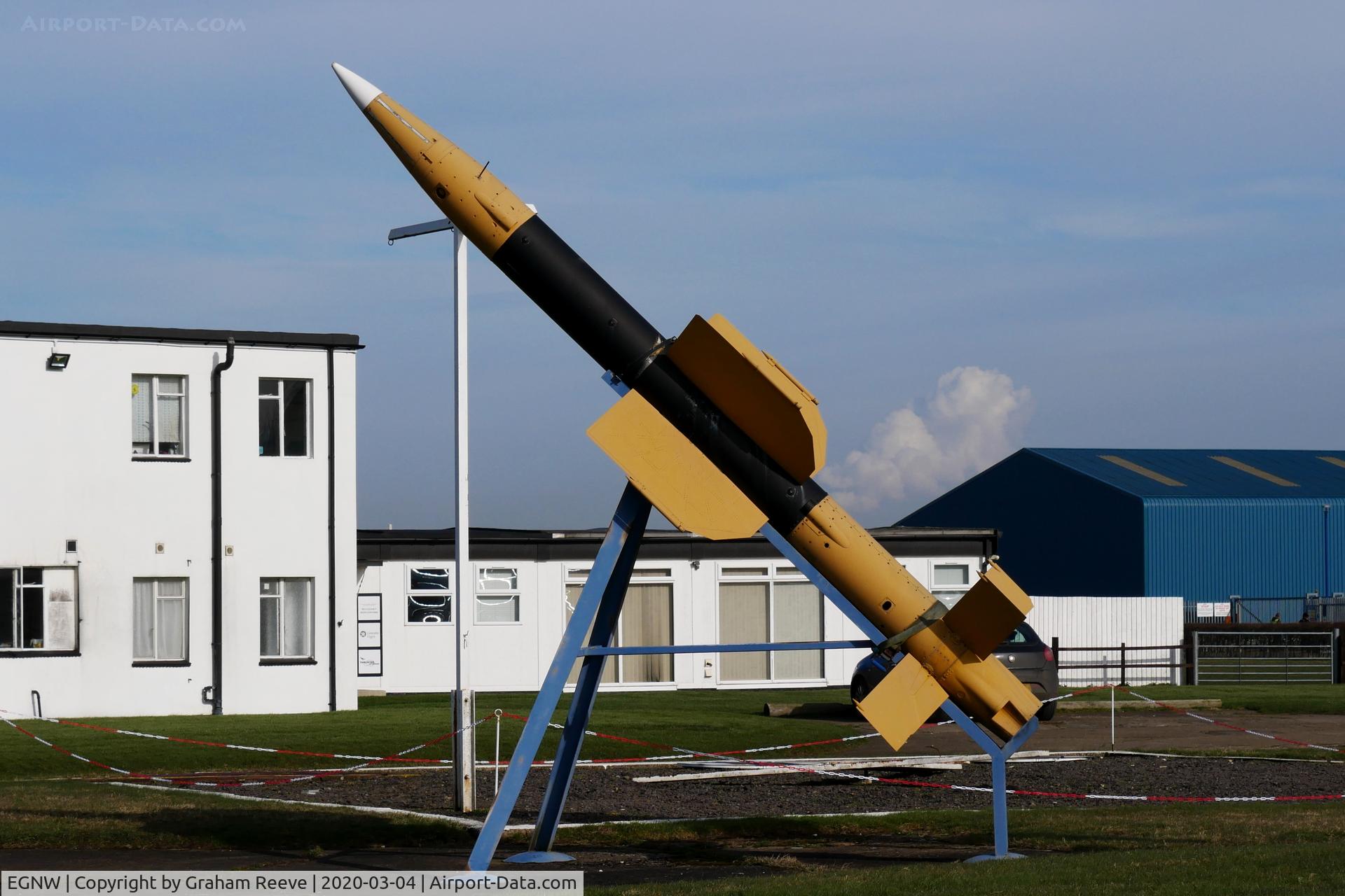 Wickenby Aerodrome Airport, Lincoln, England United Kingdom (EGNW) - Missile on display next to the control tower at Wickenby.