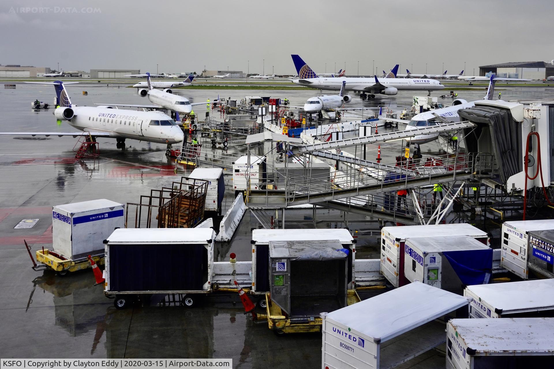 San Francisco International Airport (SFO) - United Express parking area SFO 2020.