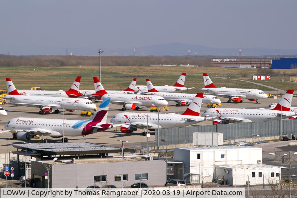 Vienna International Airport, Vienna Austria (LOWW) - Austrian Airlines' storage due to corona-crisis