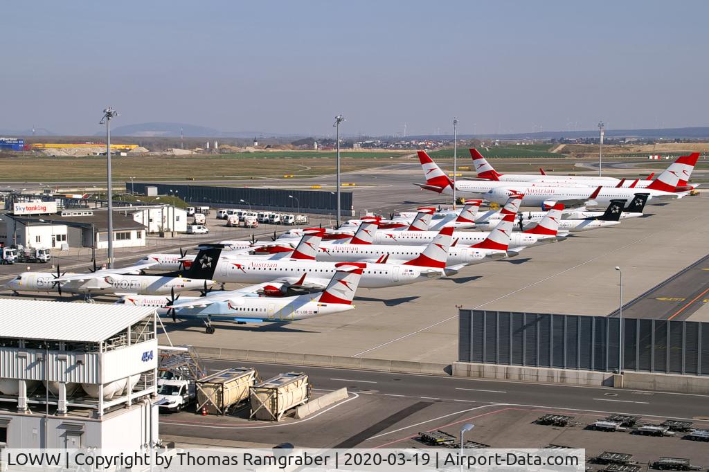 Vienna International Airport, Vienna Austria (LOWW) - Austrian Airlines' storage due to corona-crisis