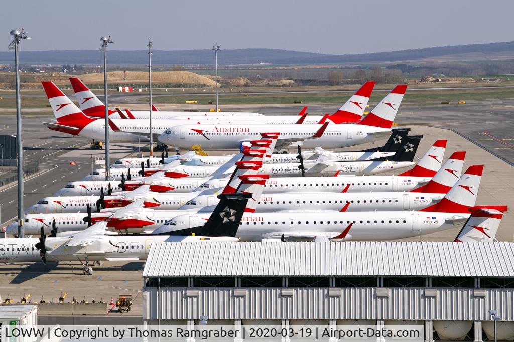 Vienna International Airport, Vienna Austria (LOWW) - Austrian Airlines' storage due to corona-crisis