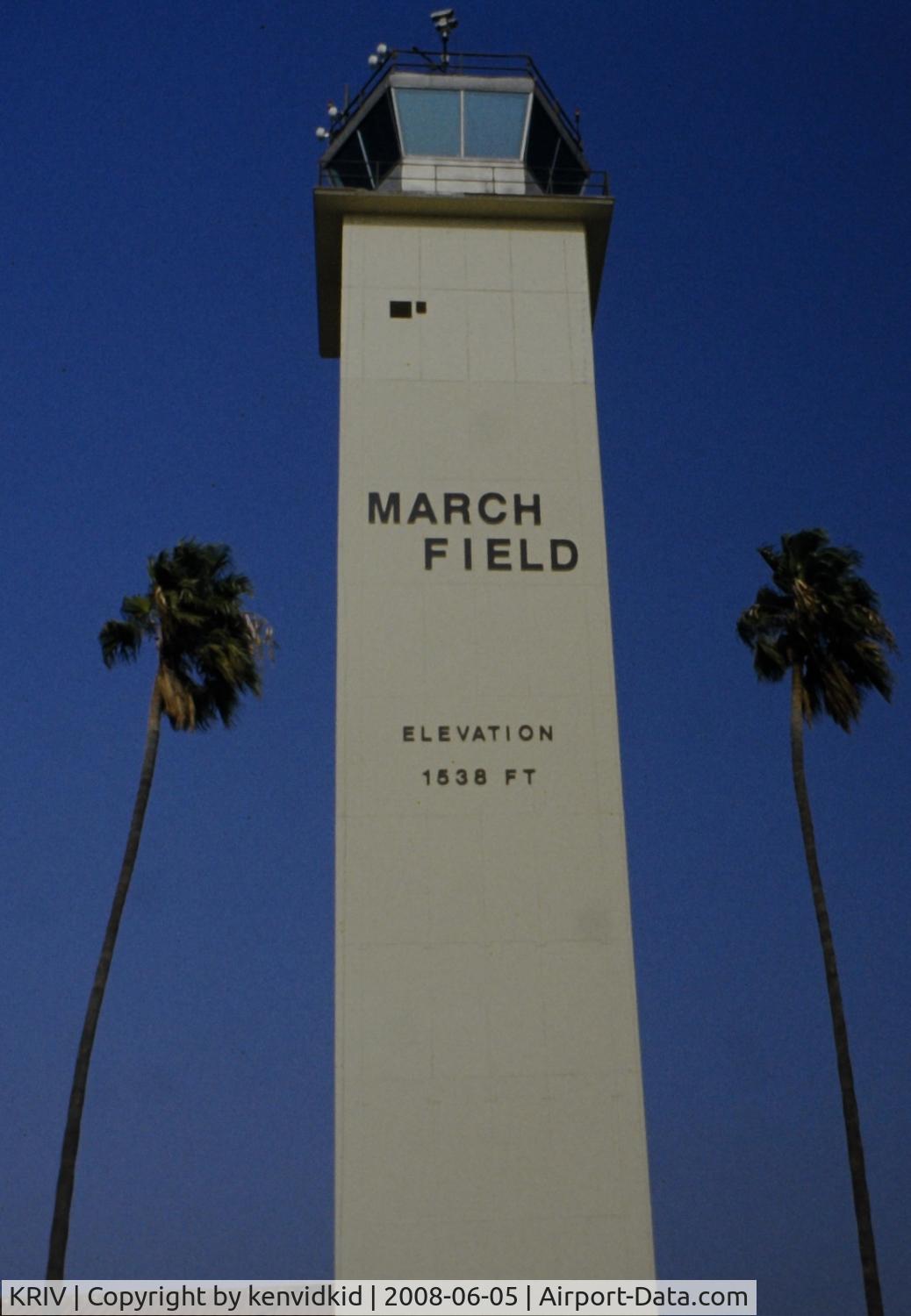 March Arb Airport (RIV) - Control tower, circa 1993.