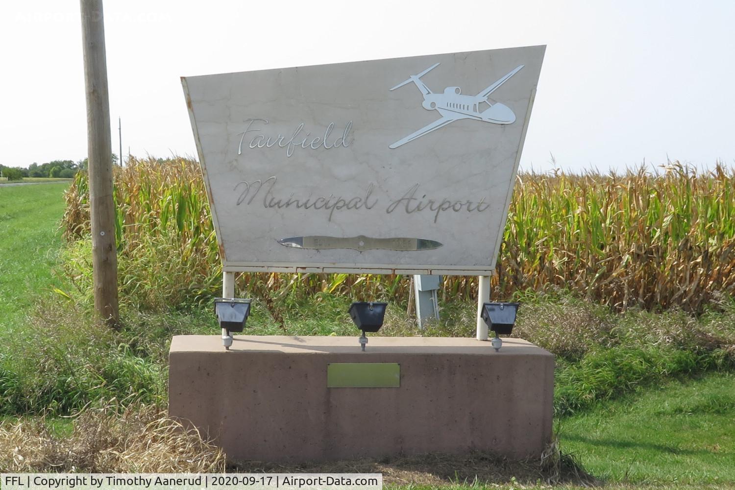 Fairfield Municipal Airport (FFL) - Airport Entrance Sign