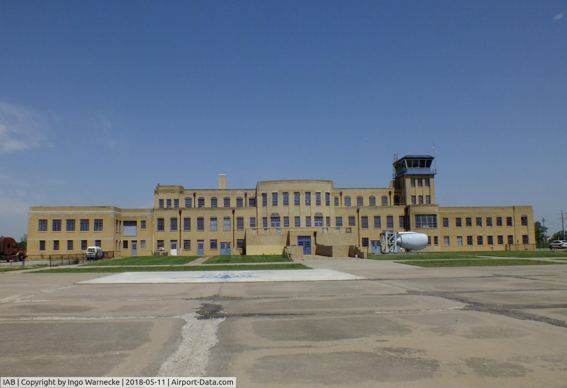 Mc Connell Afb Airport (IAB) - airside view of the old terminal of Wichita Municipal Airport (home of the Kansas Aviation Museum), now just outside McConnell AFB, Wichita KS
