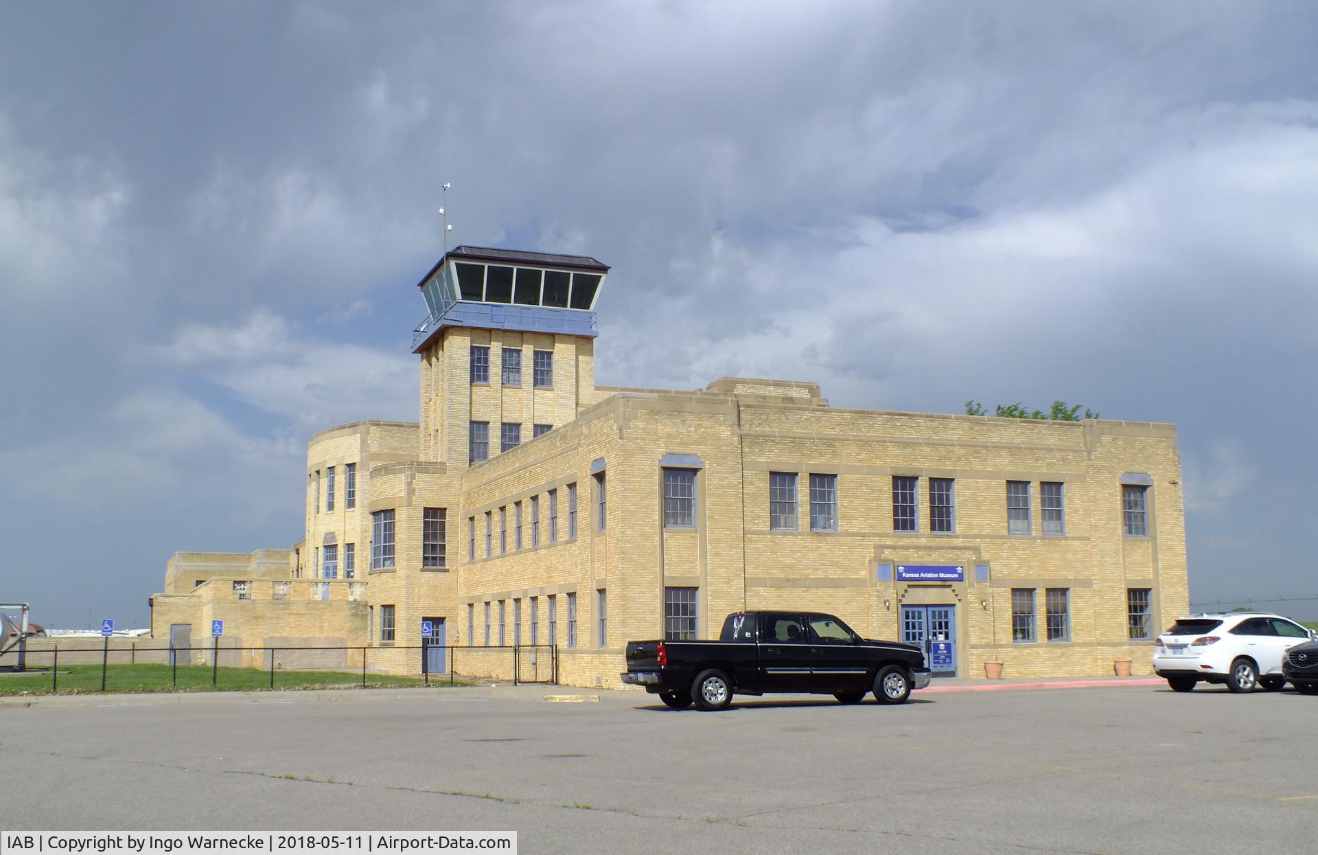 Mc Connell Afb Airport (IAB) - airside view of the old terminal of Wichita Municipal Airport (home of the Kansas Aviation Museum), now just outside McConnell AFB, Wichita KS