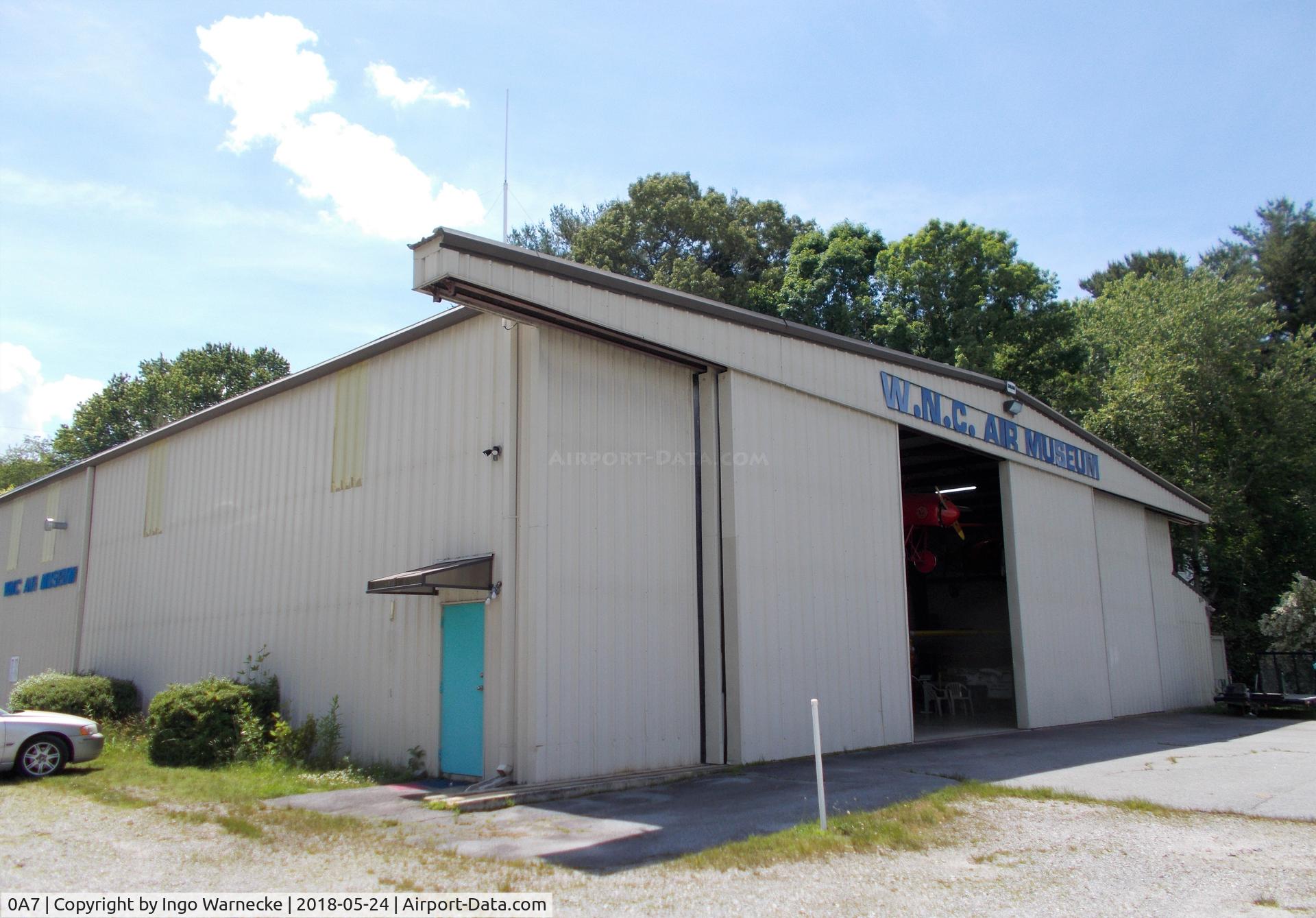Hendersonville Airport (0A7) - the hangar of the Western North Carolina Air Museum at Hendersonville airport, Hendersonville NC