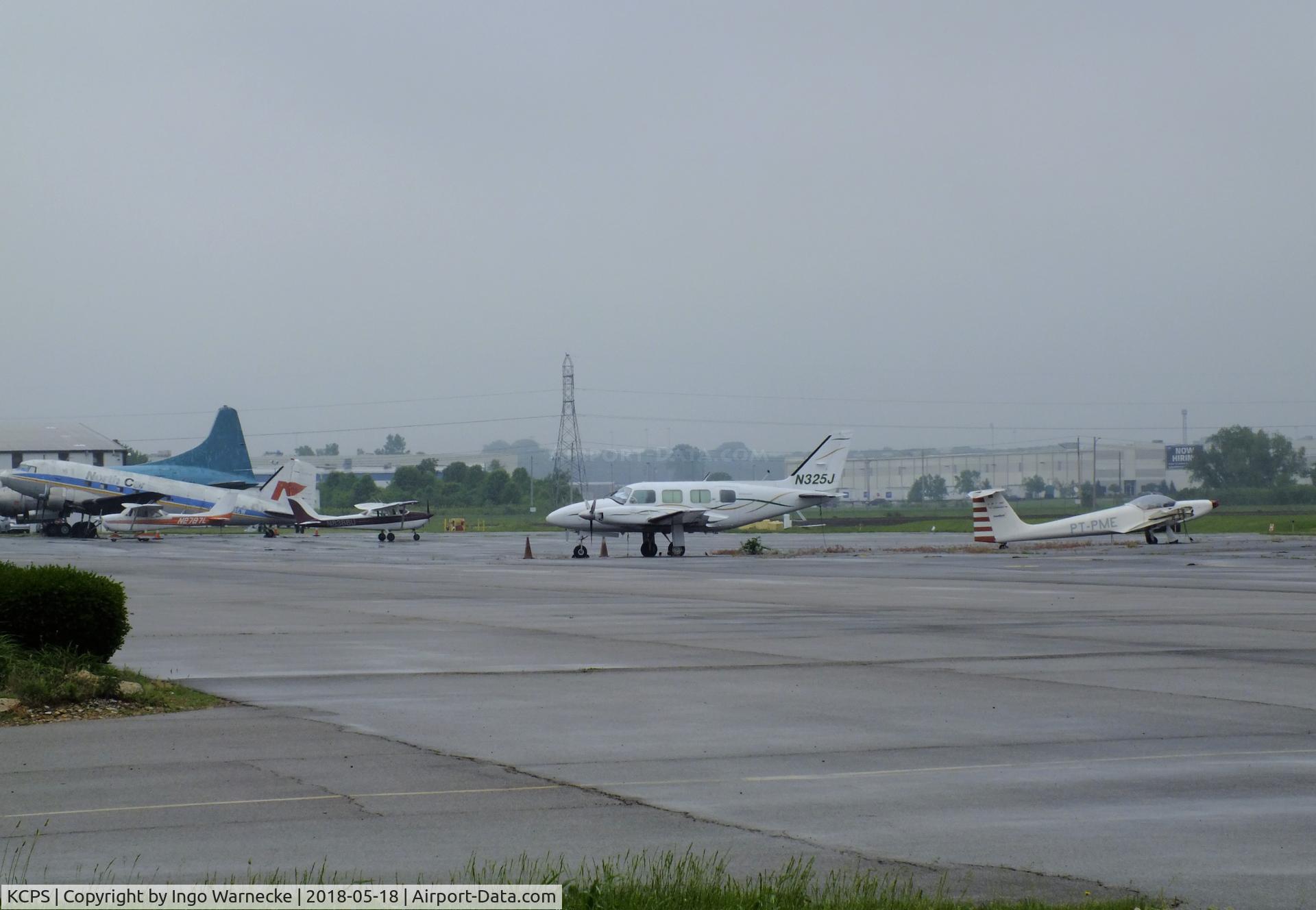 St Louis Downtown Airport (CPS) - the apron at St. Louis Downtown Airport, Cahokia IL