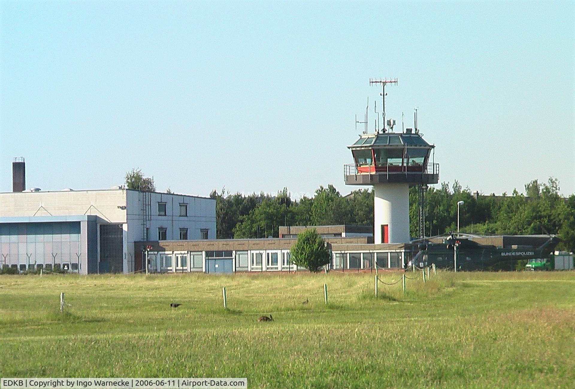 Bonn-Hangelar Airport, Sankt Augustin Germany (EDKB) - tower and buildings at the western part (Bundespolizei, federal police) of Bonn/Hangelar airfield