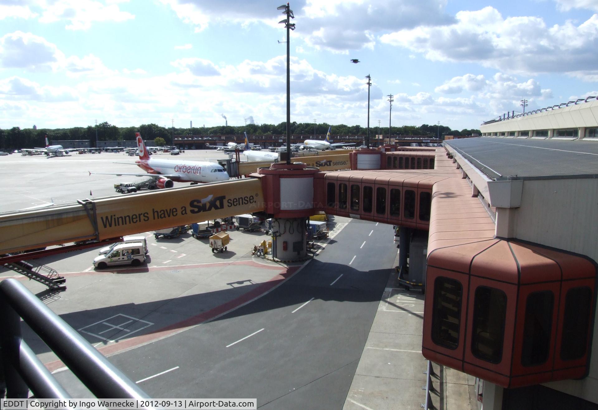 Tegel International Airport (closing in 2011), Berlin Germany (EDDT) - terminal and boarding bridges at Berlin-Tegel airport