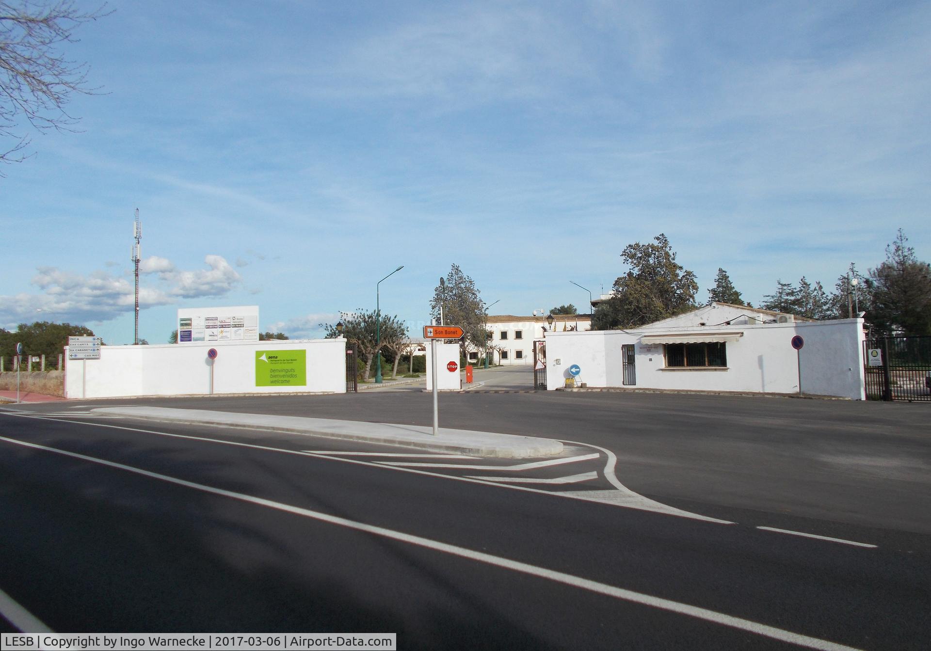 Son Bonet Aerodrome Airport, Palma de Mallorca Spain (LESB) - entry to Son Bonet airport, Mallorca