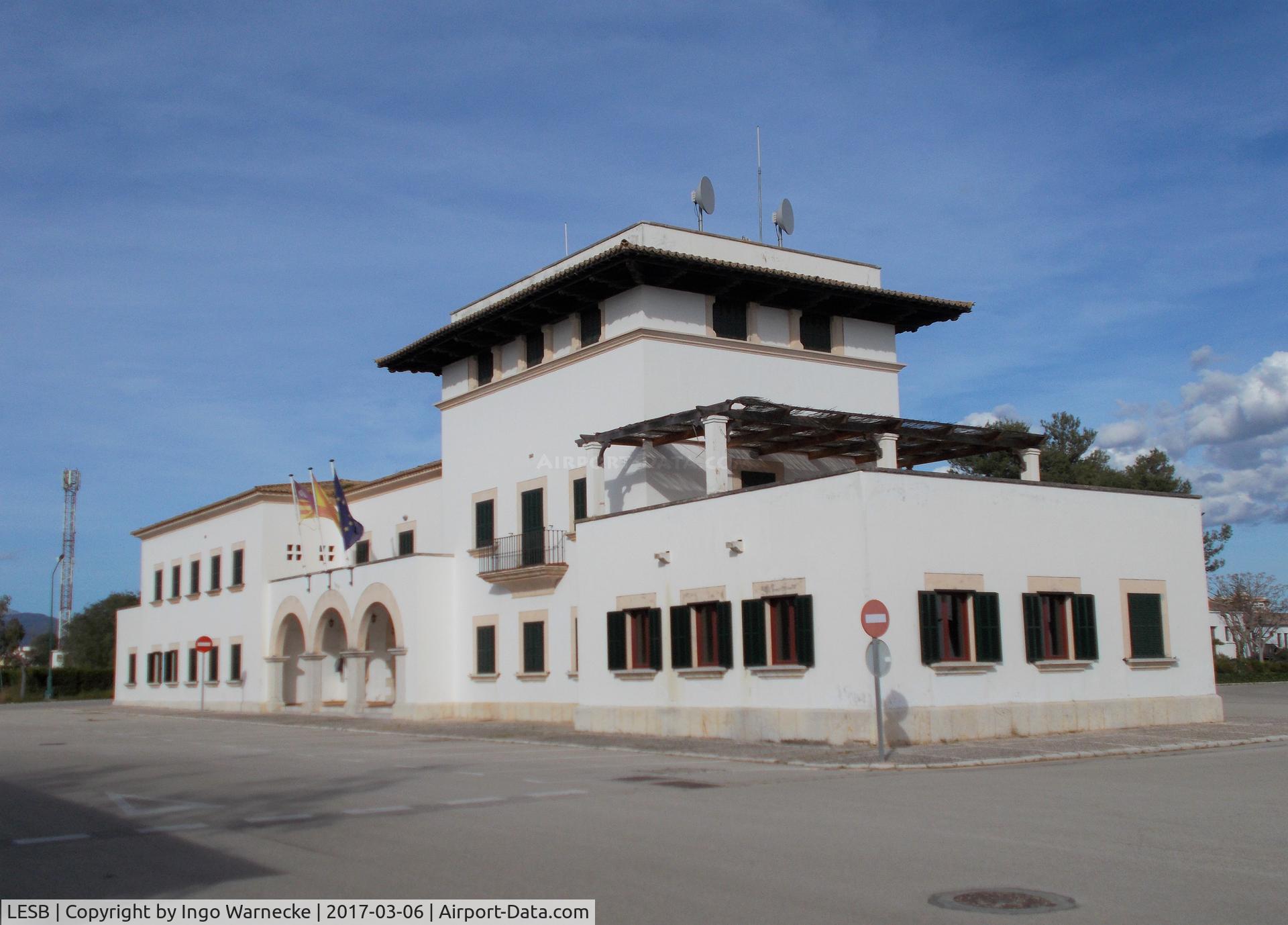 Son Bonet Aerodrome Airport, Palma de Mallorca Spain (LESB) - landside view of the terminal at Son Bonet airport, Mallorca