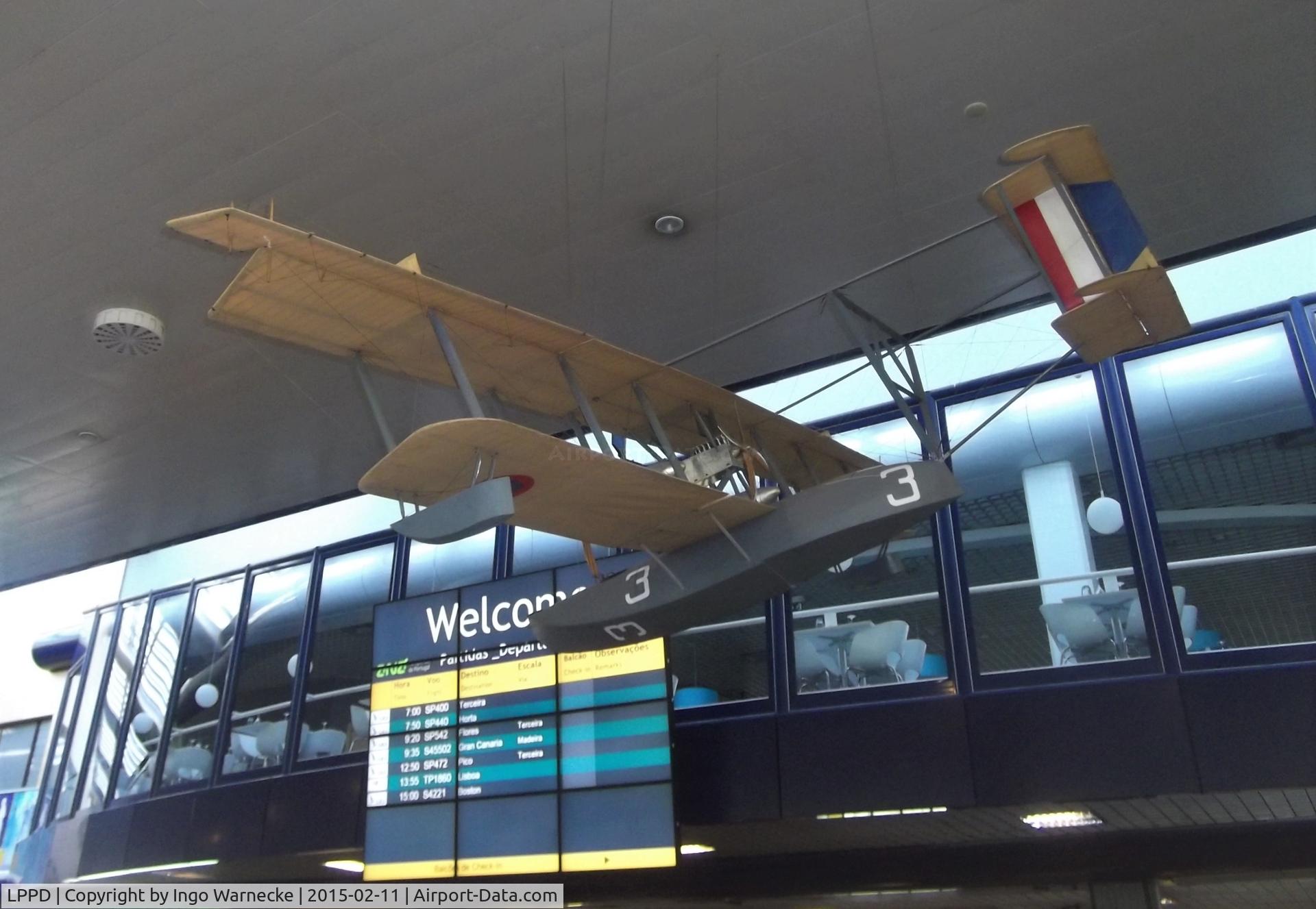João Paulo II Airport, Ponta Delgada, São Miguel Island Portugal (LPPD) - large model of Curtiss NC-3 (had to land close to the Azores and sailed to Ponta Delgada in 1919 on the first transatlantic flight attempt) inside the terminal at Ponta Delgada airport
