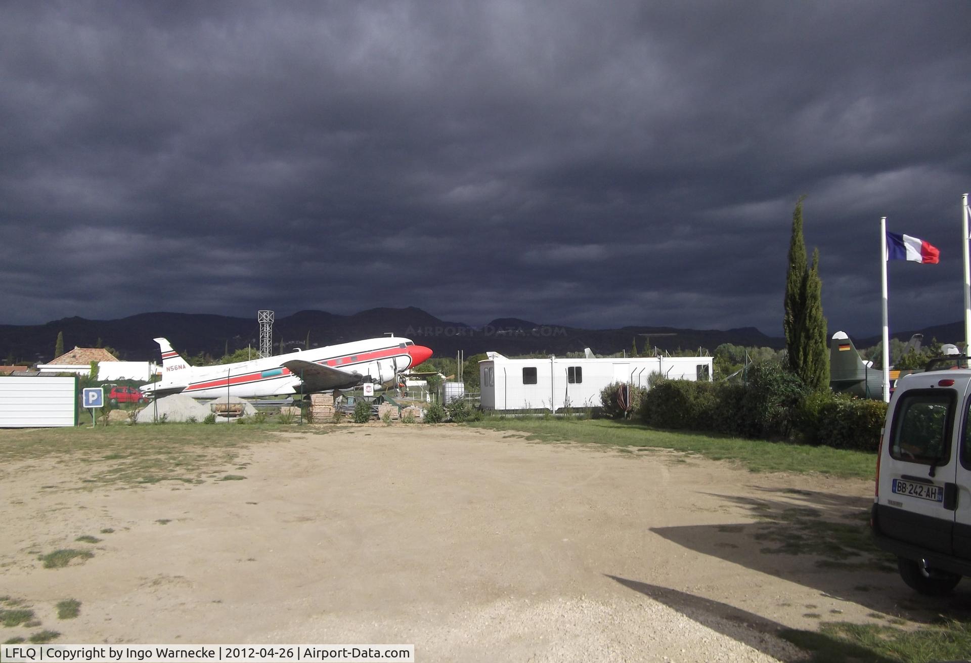 Montélimar Ancone Airport, Montélimar France (LFLQ) - parking and outside display of the Musée Européen de l'Aviation de Chasse at Montelimar Ancone airfield