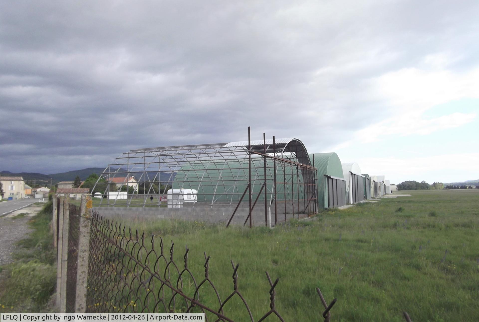 Montélimar Ancone Airport, Montélimar France (LFLQ) - hangars at Montelimar Ancone airfield