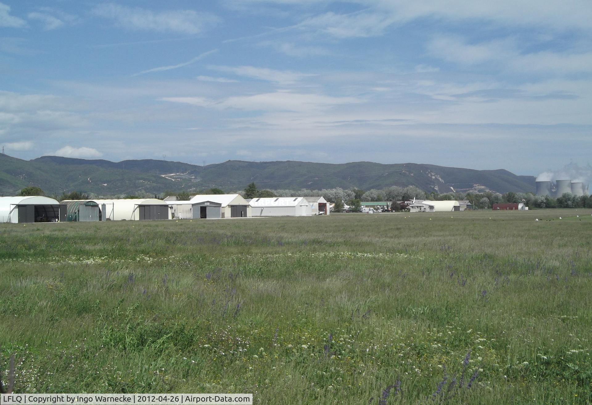 Montélimar Ancone Airport, Montélimar France (LFLQ) - airport buildings and hangars at Montelimar Ancone airfield