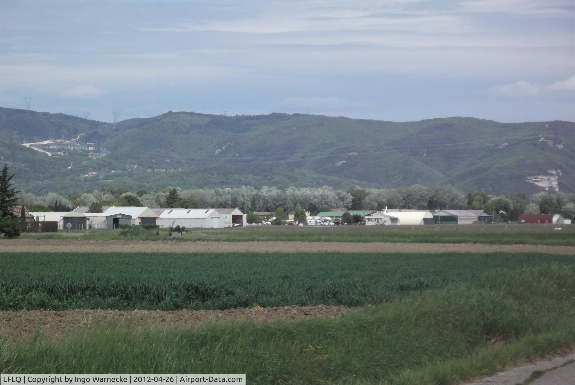 Montélimar Ancone Airport, Montélimar France (LFLQ) - airport buildings and hangars at Montelimar Ancone airfield