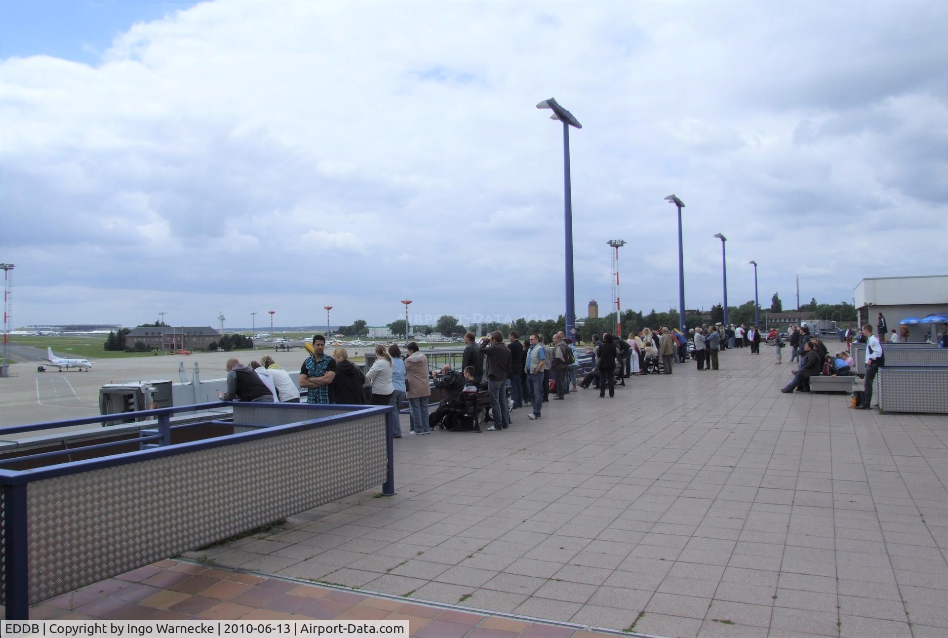 Berlin Brandenburg International Airport, Berlin Germany (EDDB) - on the visitors terrace looking at the apron at Schönefeld airport