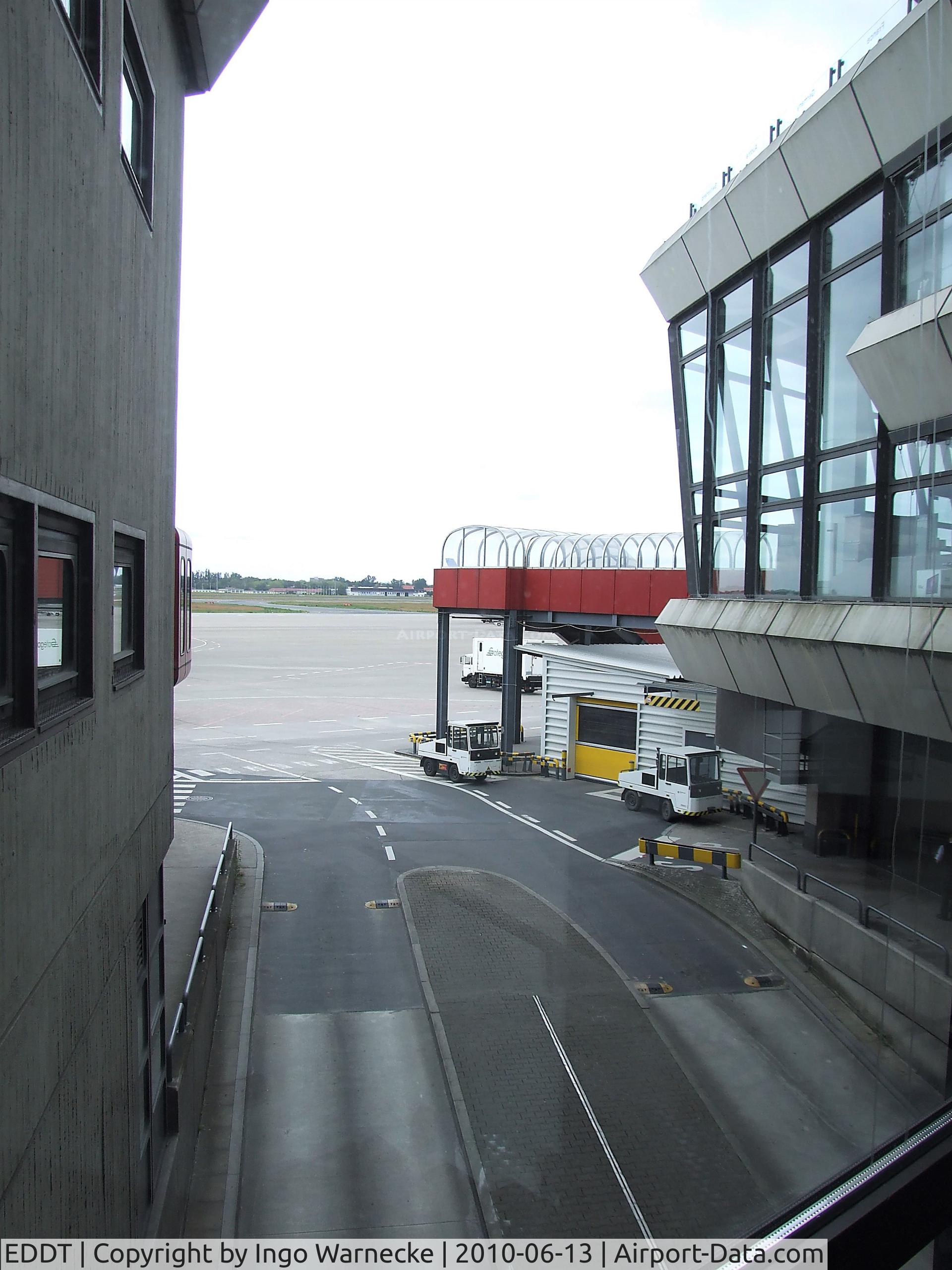 Tegel International Airport (closing in 2011), Berlin Germany (EDDT) - view of the apron between two terminal buildings at Berlin Tegel airport