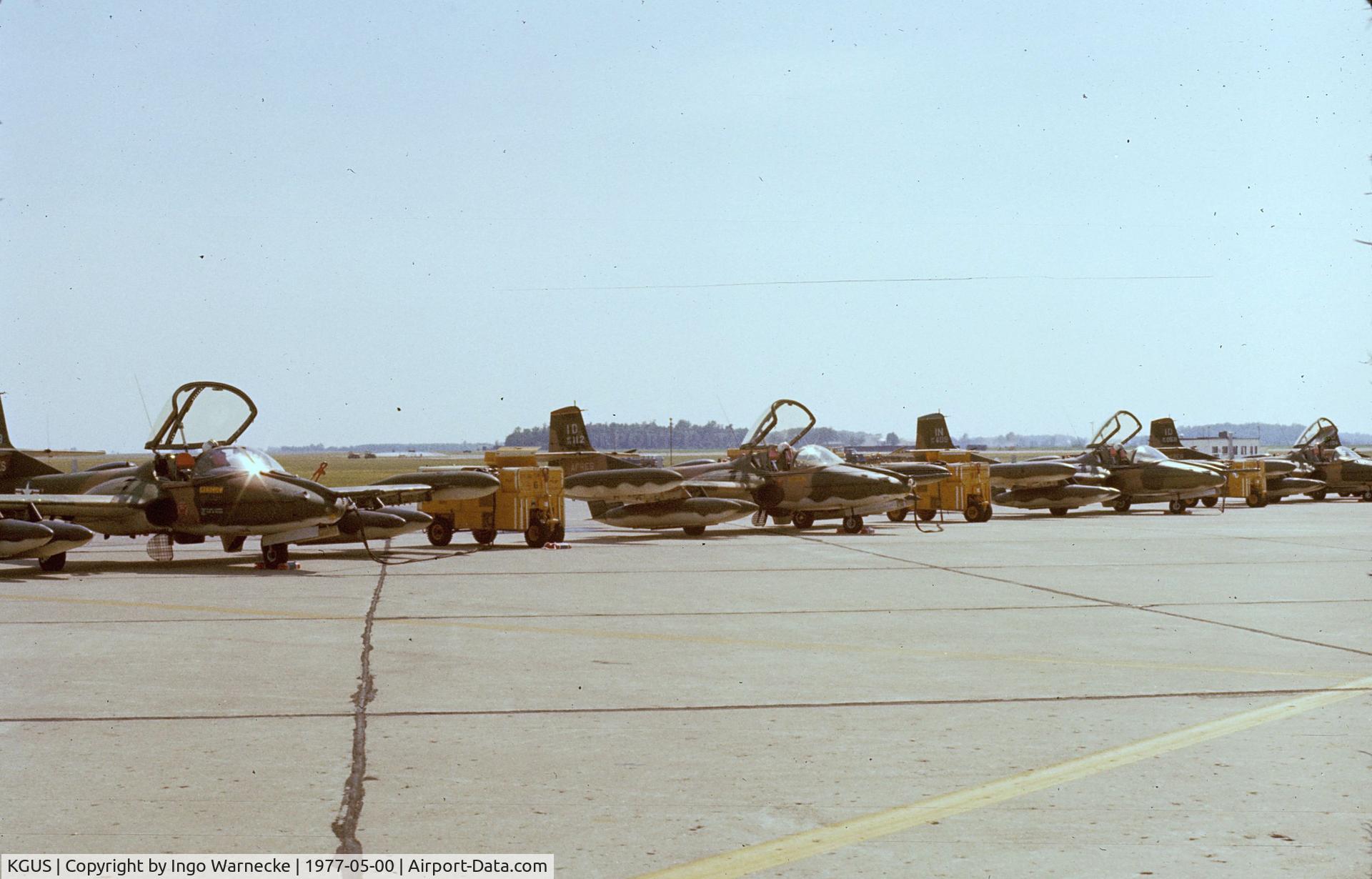 Grissom Arb Airport (GUS) - four Cessna A-37B Dragonfly of Indiana AFRES at Grissom Air Force Base, Peru IN during 1977 air show