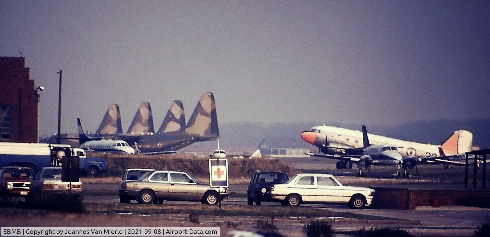 Melsbroek Air Base Airport, Brussels Belgium (EBMB) - Slide scan '80s Home of BAF 15th W / C130H