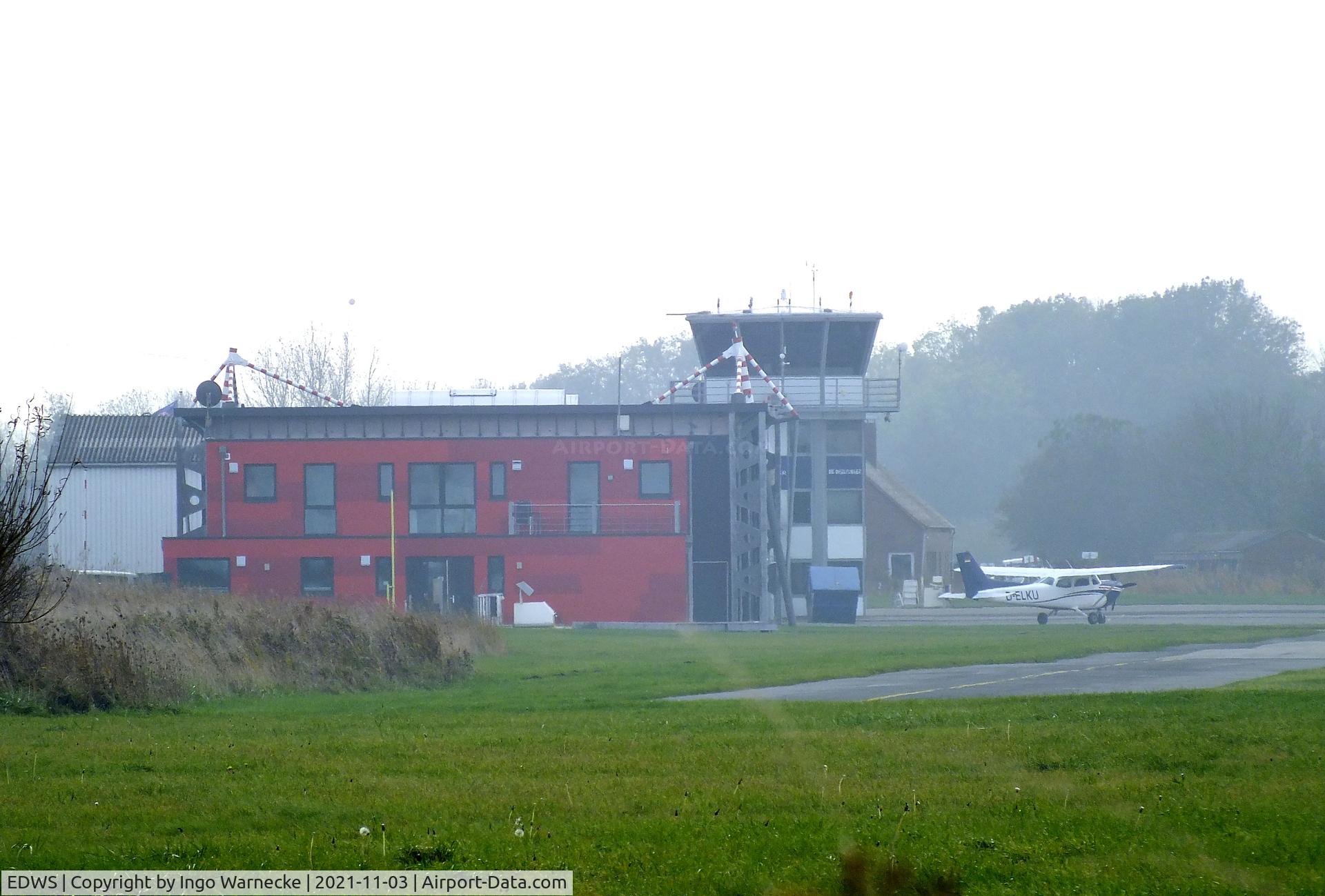 EDWS Airport - Norden-Norddeich airfield buildings seen from a distance