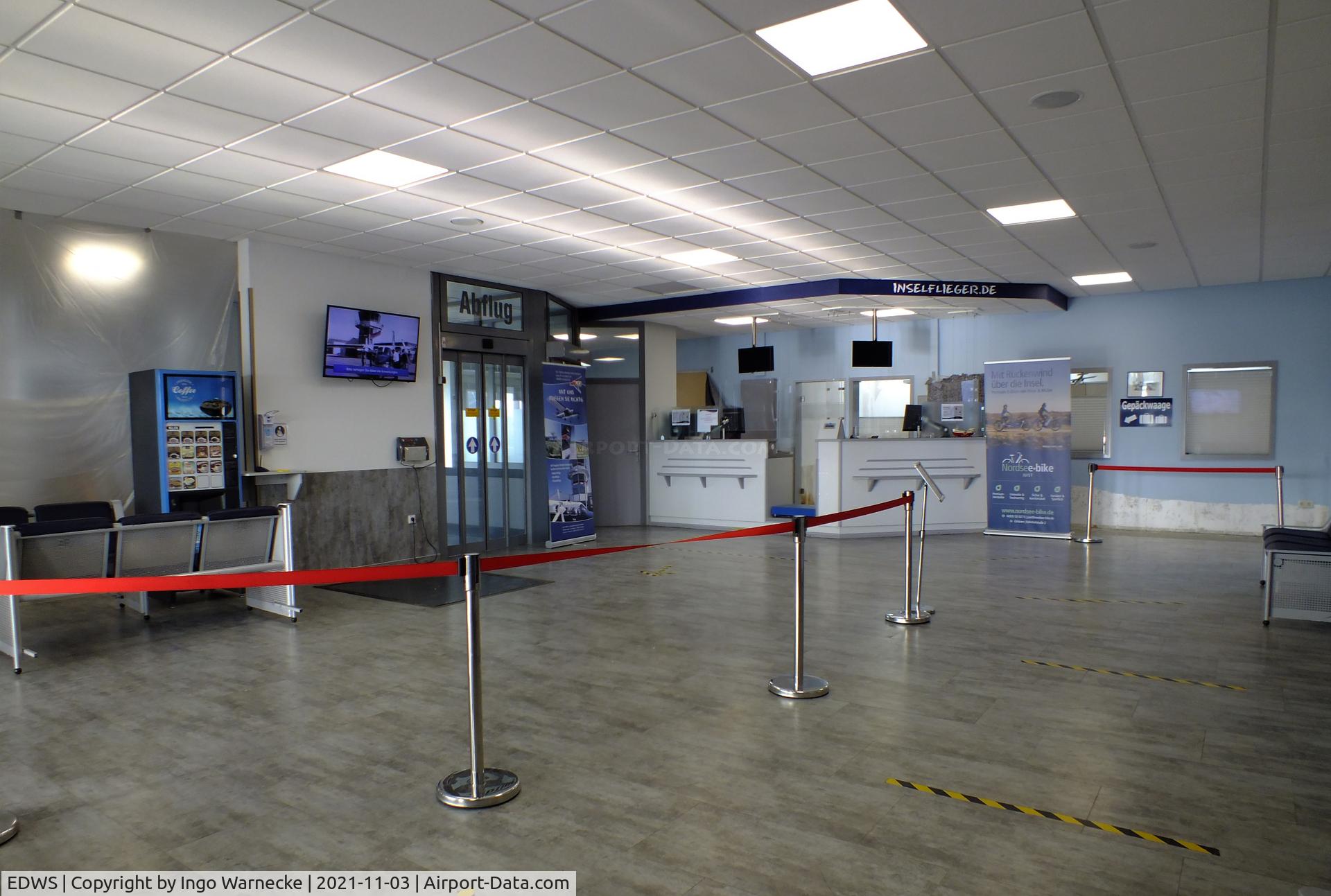 EDWS Airport - inside the terminal at Norden-Norddeich airfield