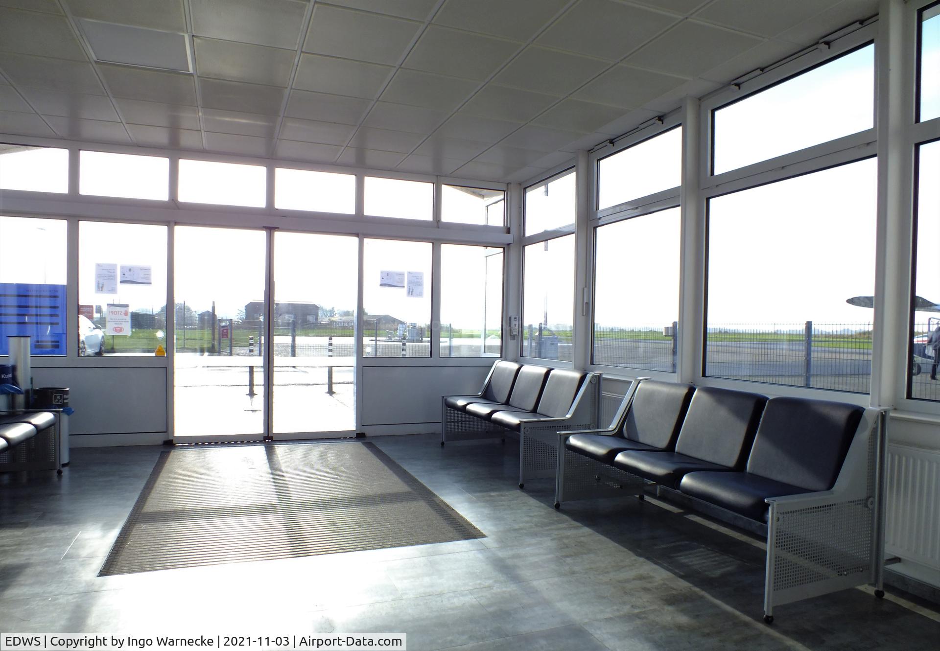 EDWS Airport - leaving the terminal at Norden-Norddeich airfield